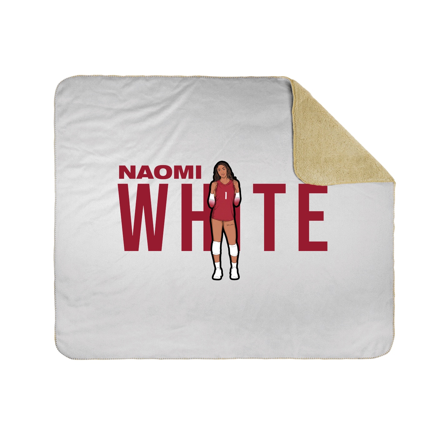 Throw Blanket — Player Name in White
