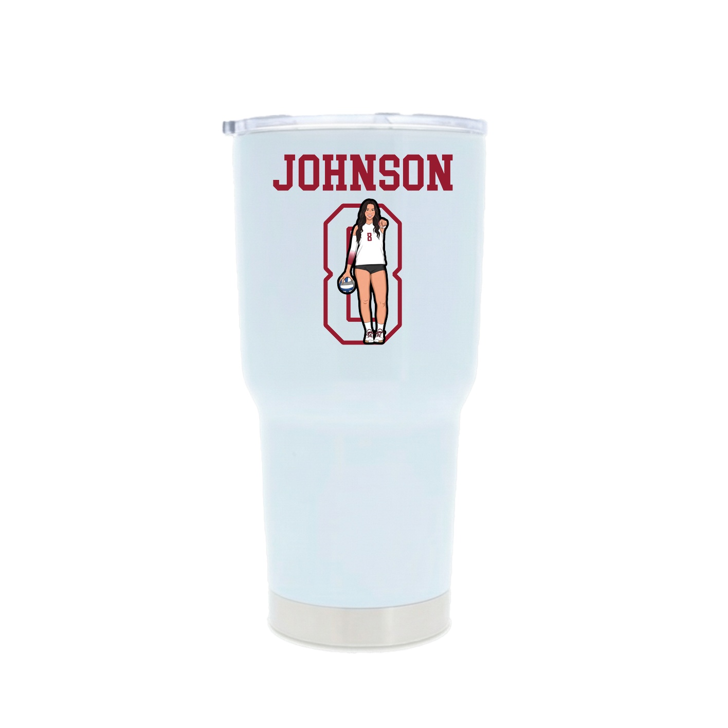 30oz Stainless Steel Tumbler — Shirsey in White