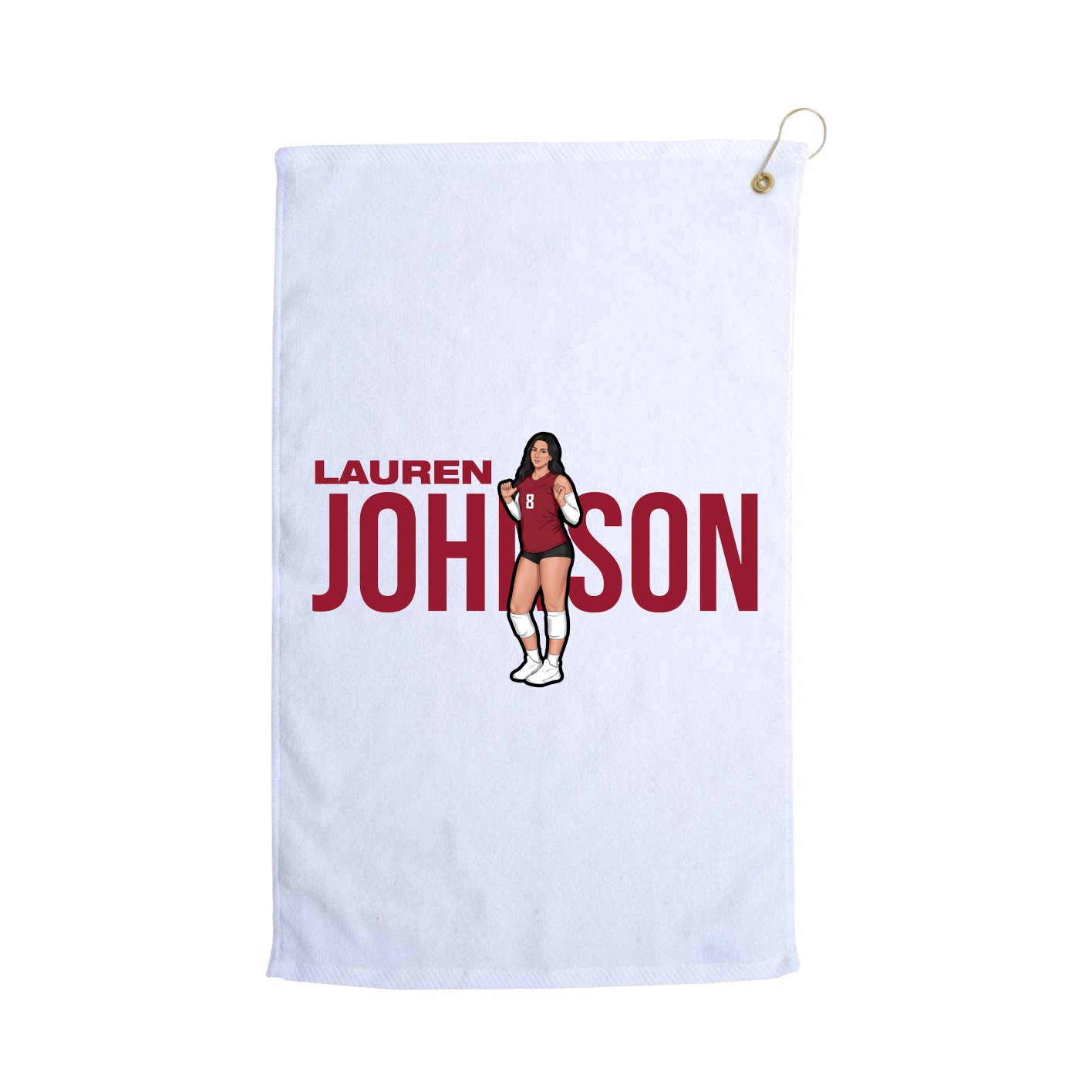 Golf Towel — Player Name in White