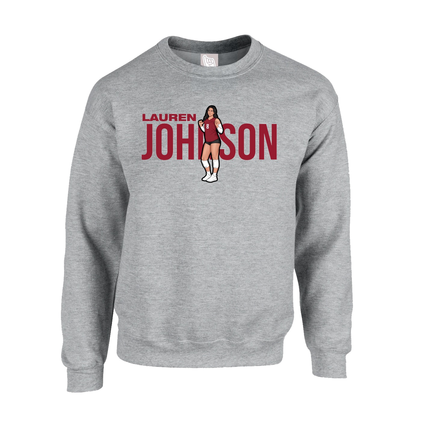 Fleece Crew — Player Name in Grey