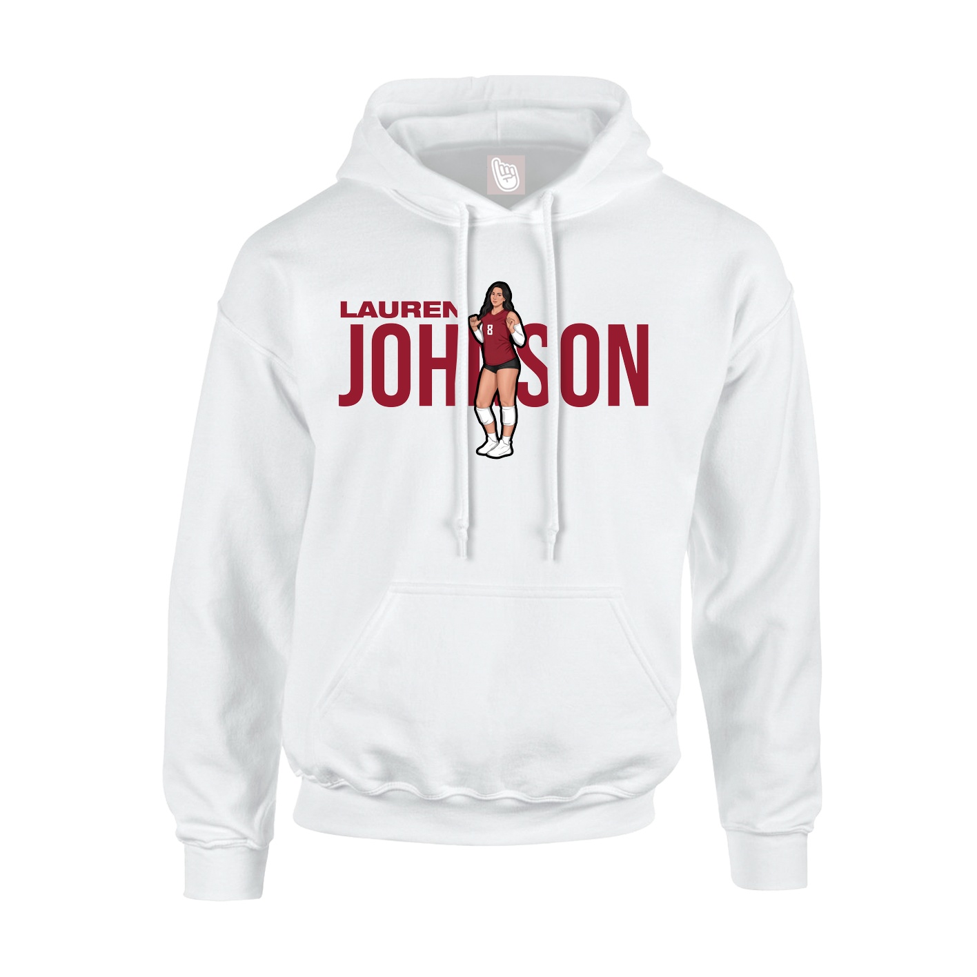 Youth Hoodie — Player Name in White