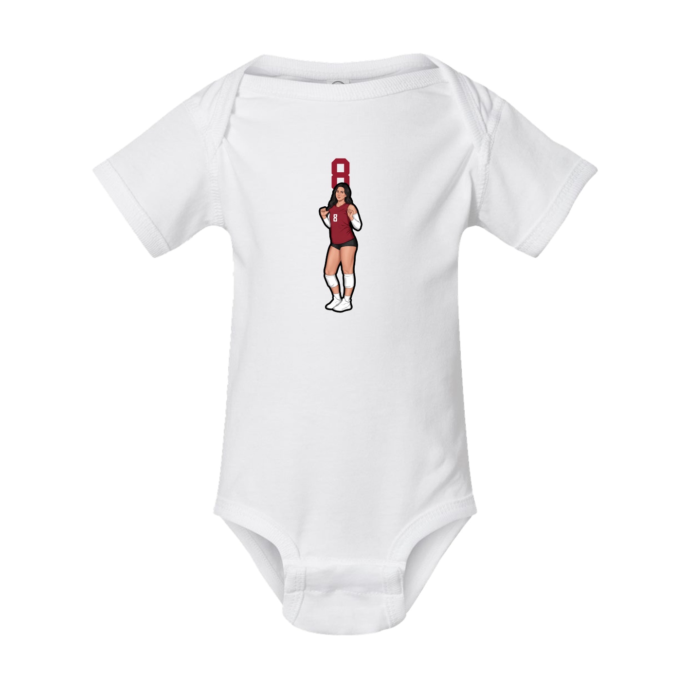 Baby Onesie — Number Top in White