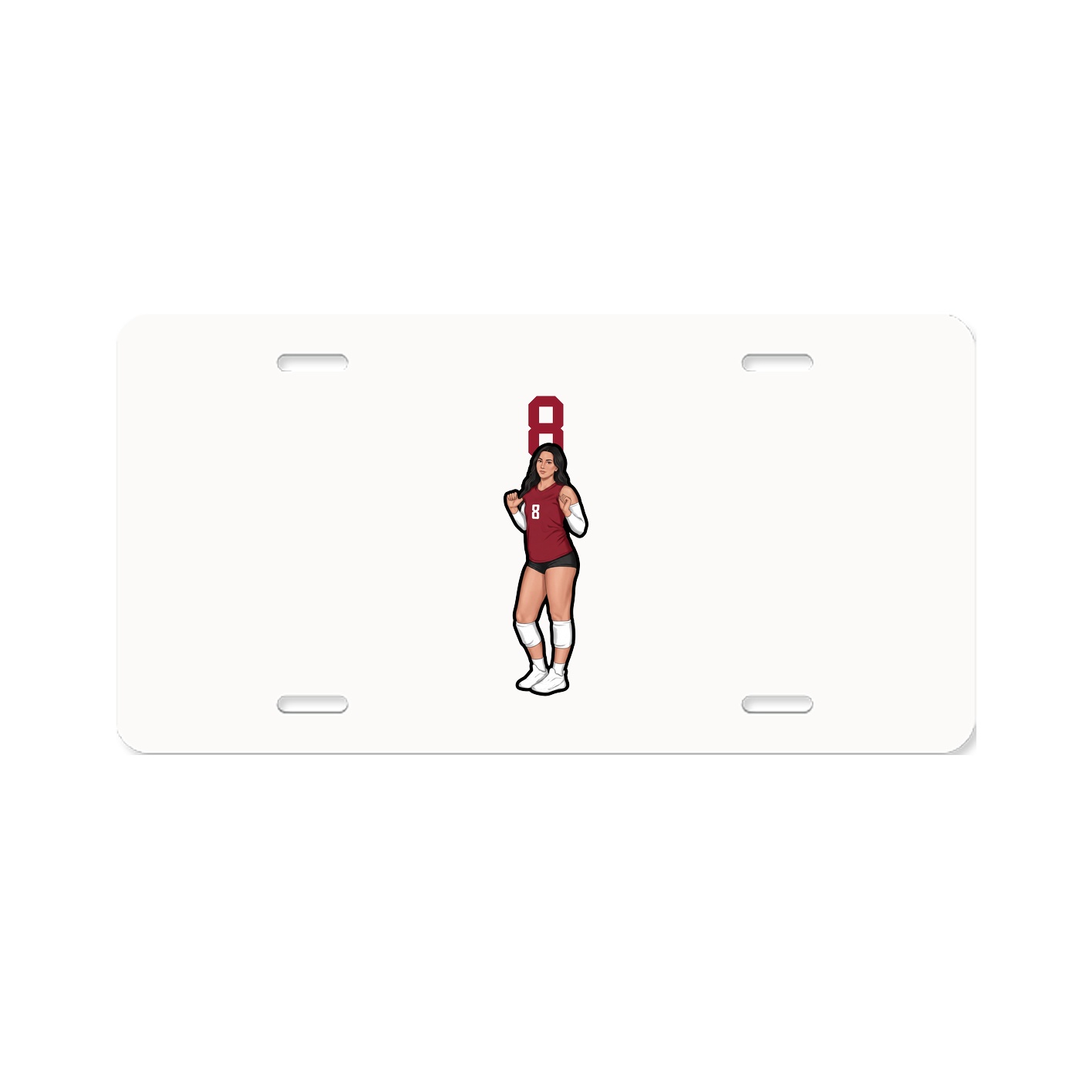 License Plate — Number Top in Classic