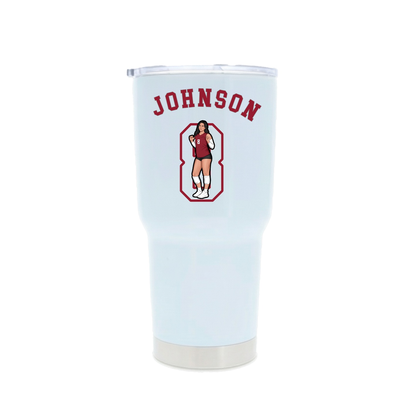 30oz Stainless Steel Tumbler — Shirsey Arch in White