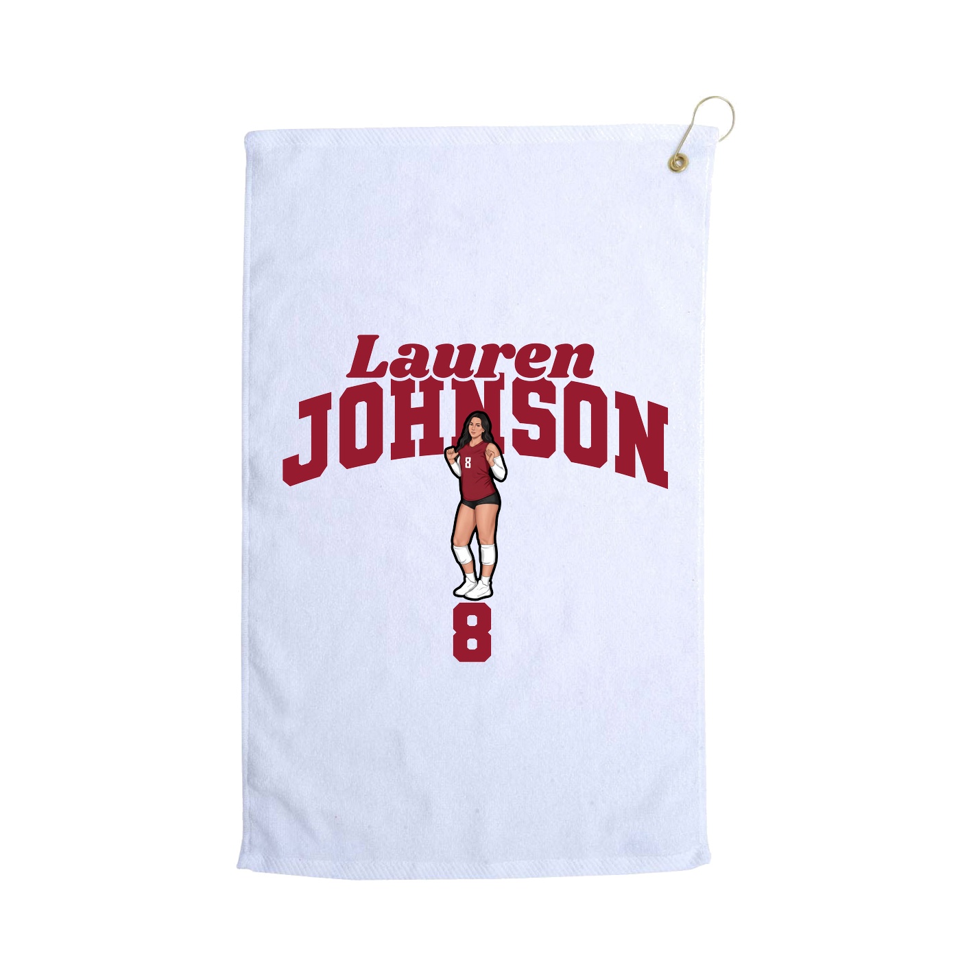 Golf Towel — Signature Arch in White