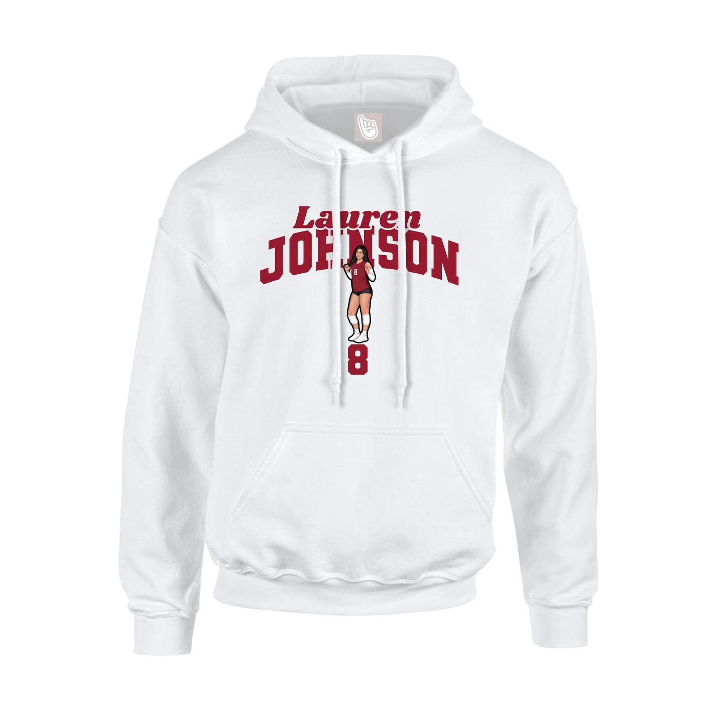 Hoodie — Signature Arch in White