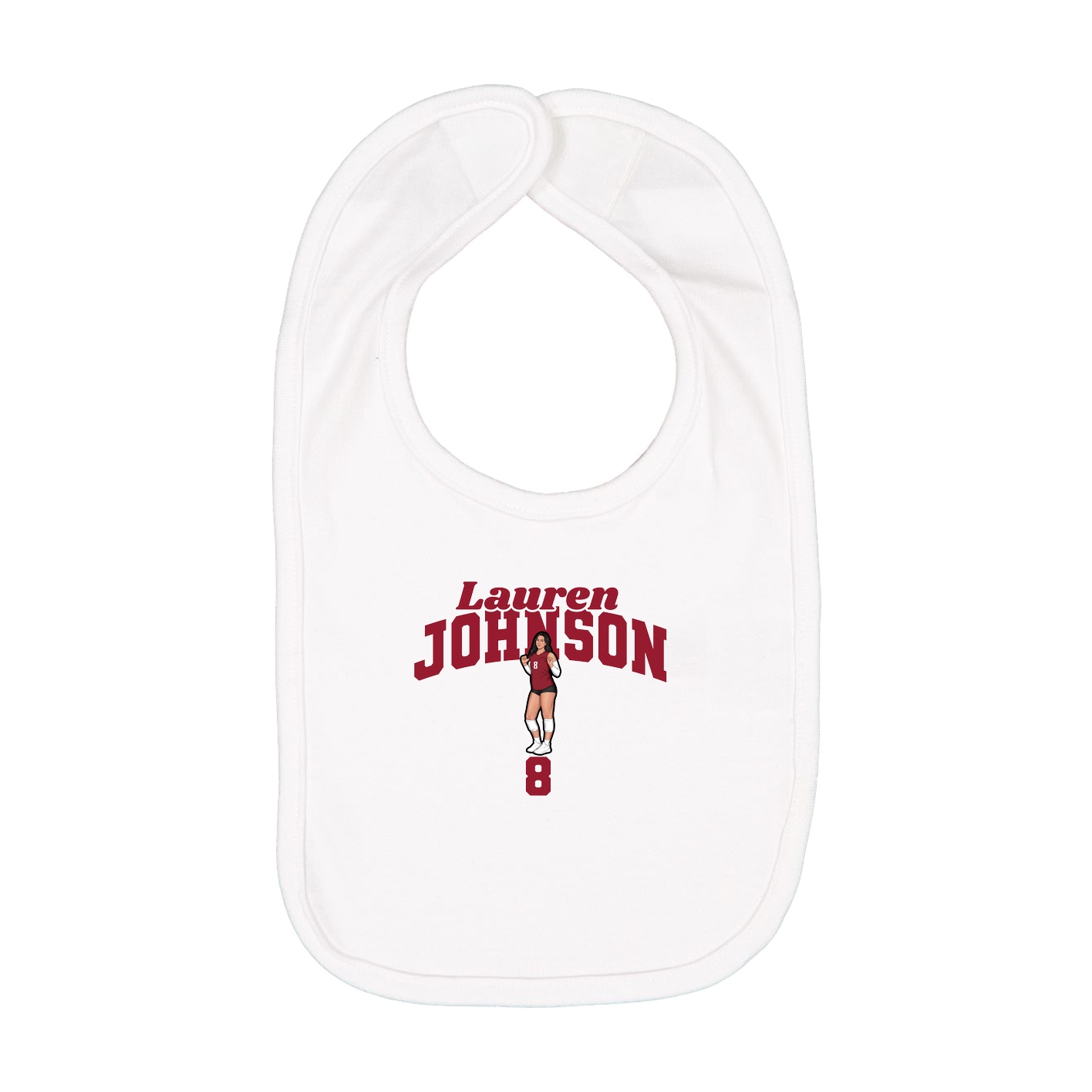 Infant Bib — Signature Arch in White