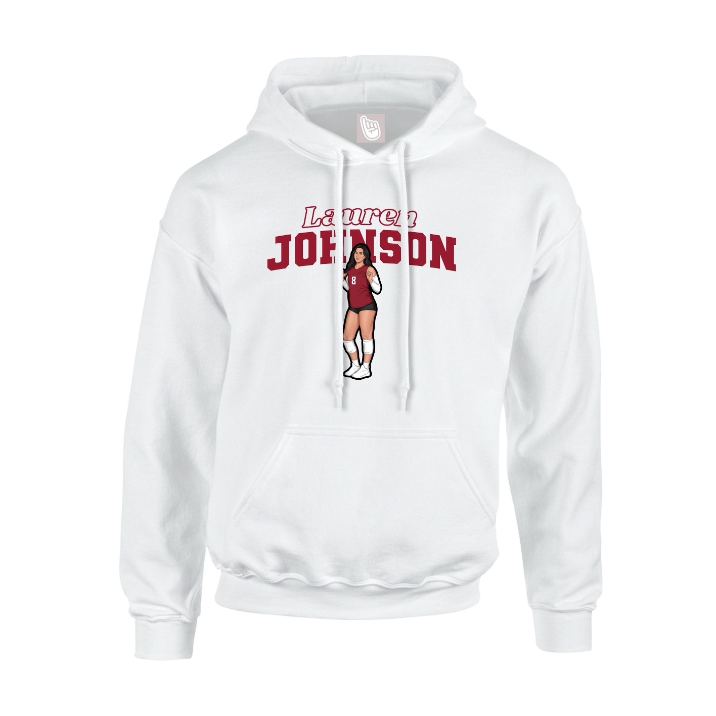 Hoodie — Name Arch in White