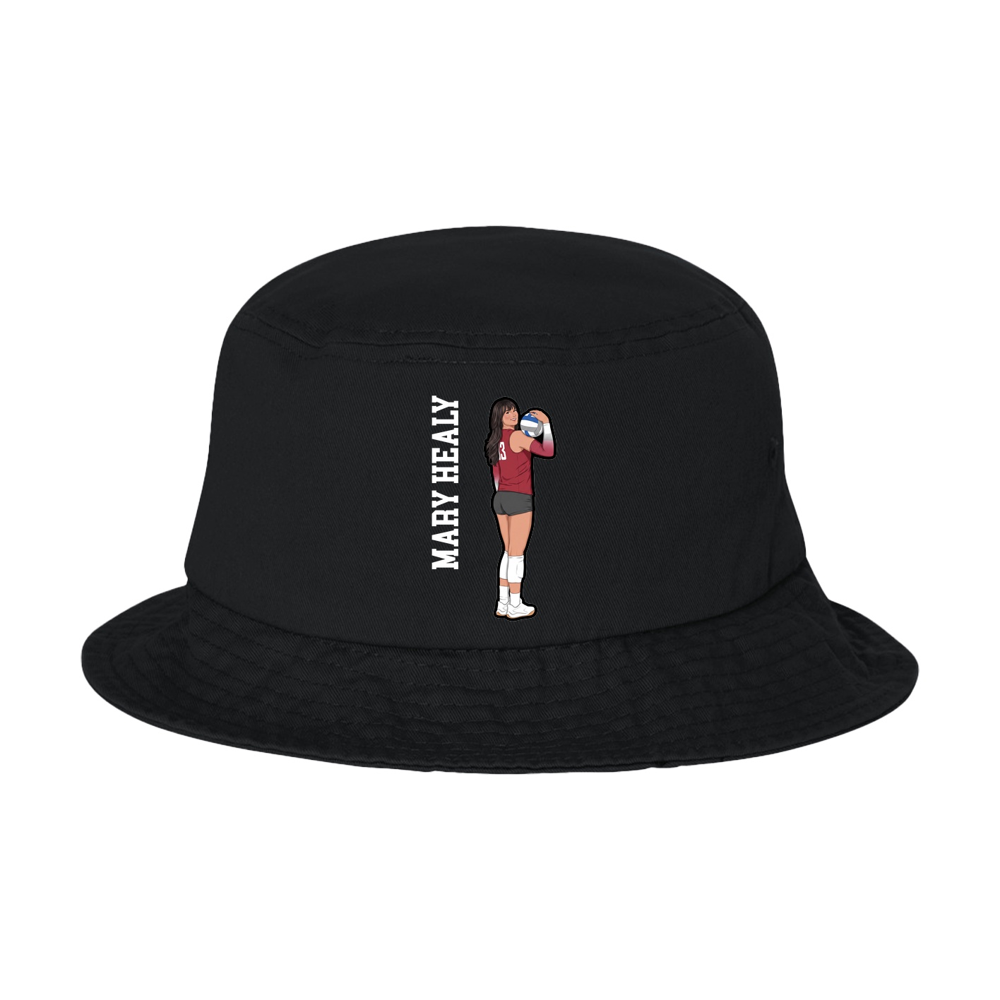 Bucket Cap — Name Vertical in Black