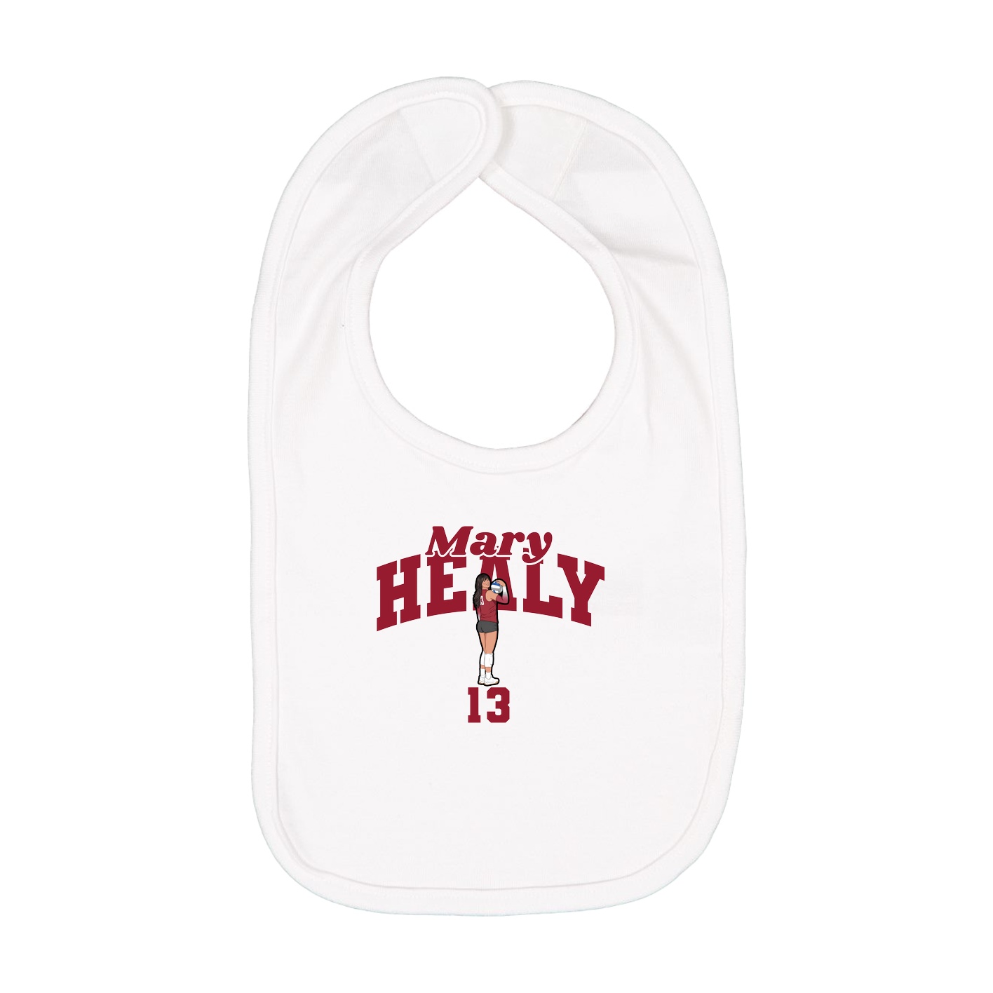Infant Bib — Signature Arch in White