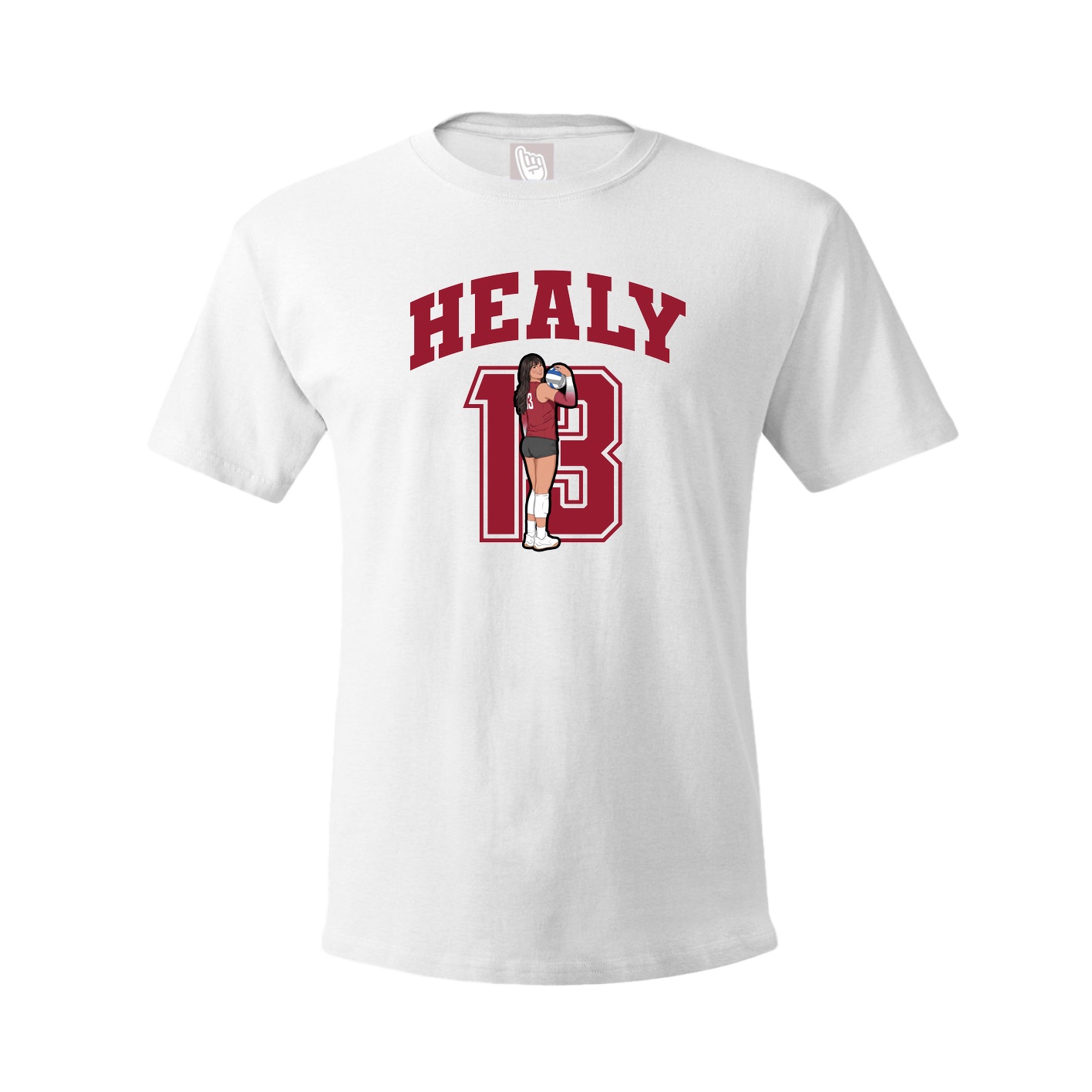 Youth Tee — Number in White