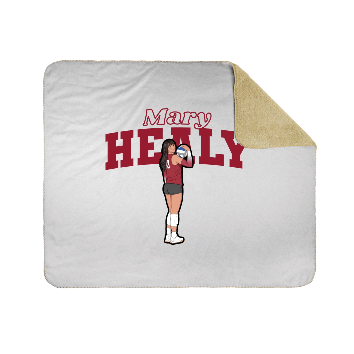 Throw Blanket — Name Arch in White