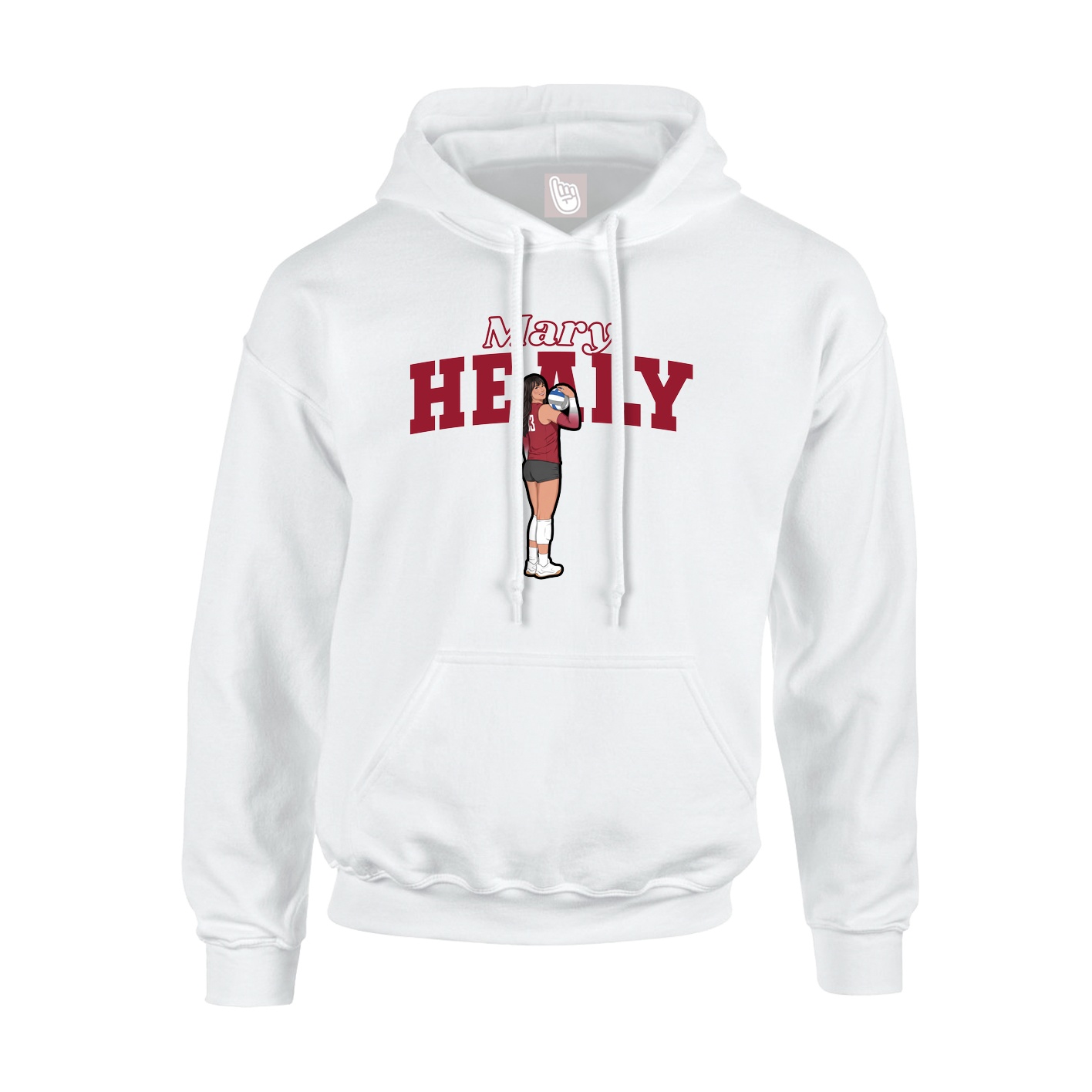 Hoodie — Name Arch in White
