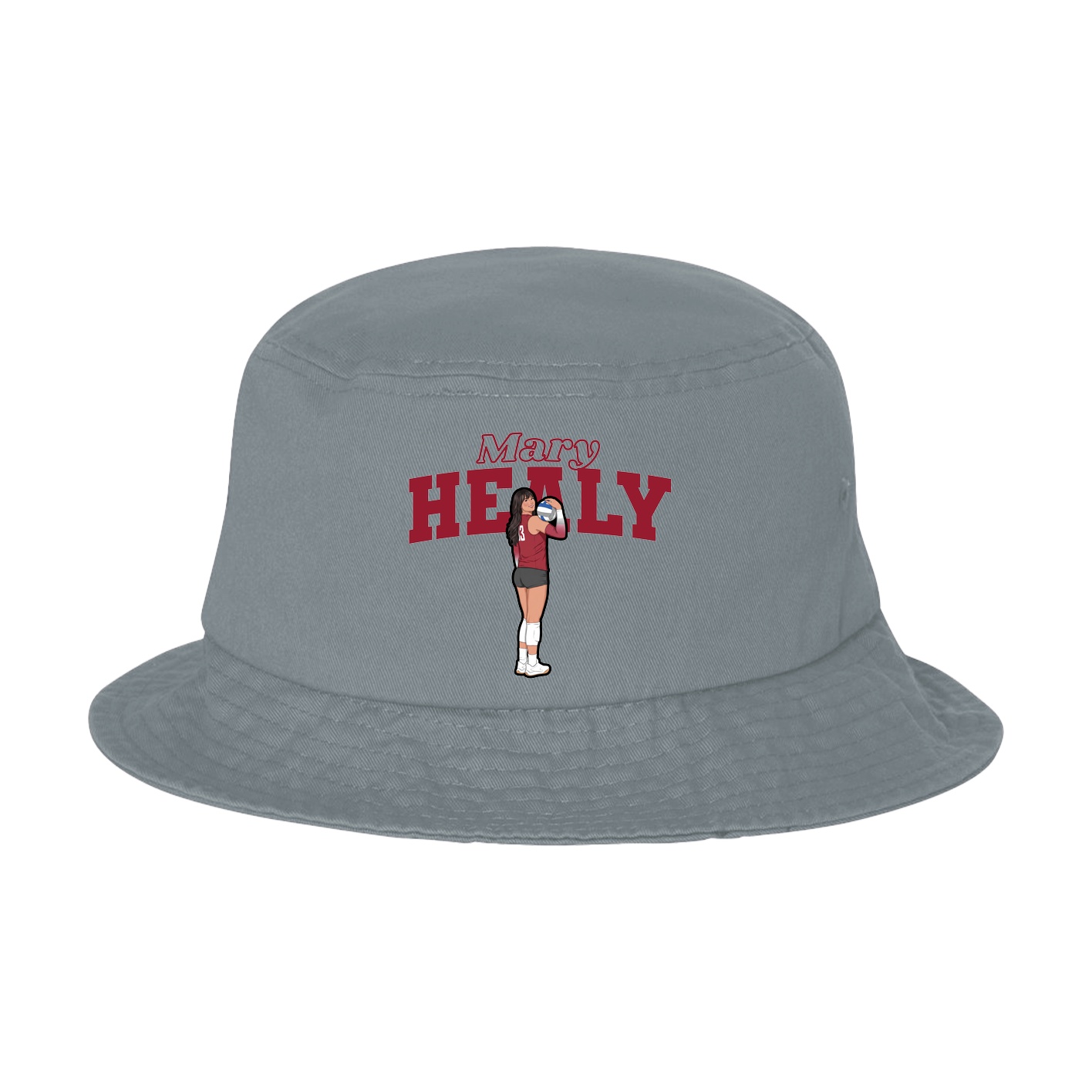 Bucket Cap — Name Arch in Grey