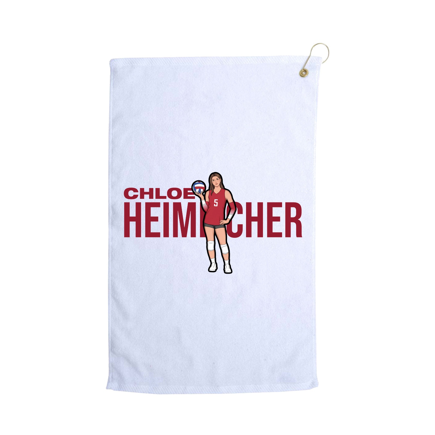 Golf Towel — Player Name in White