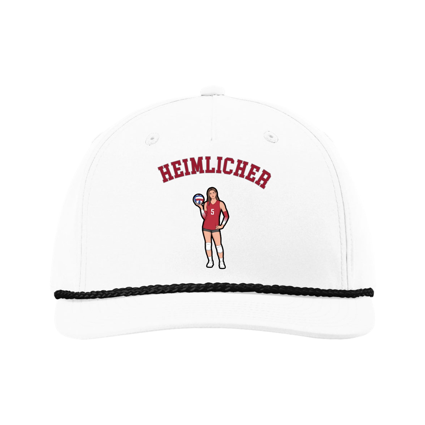 Five-Panel Classic Rope Cap — Shirsey Arch in White