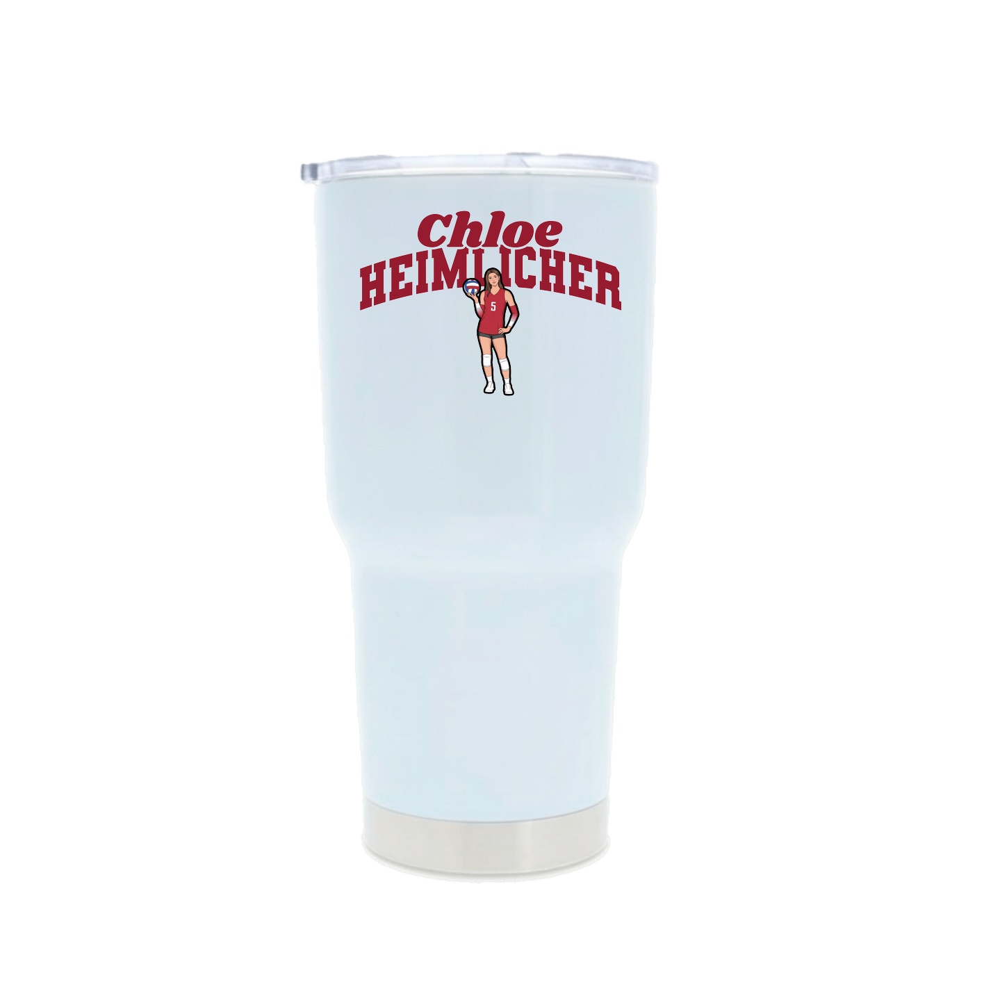 30oz Stainless Steel Tumbler — Signature Arch in White