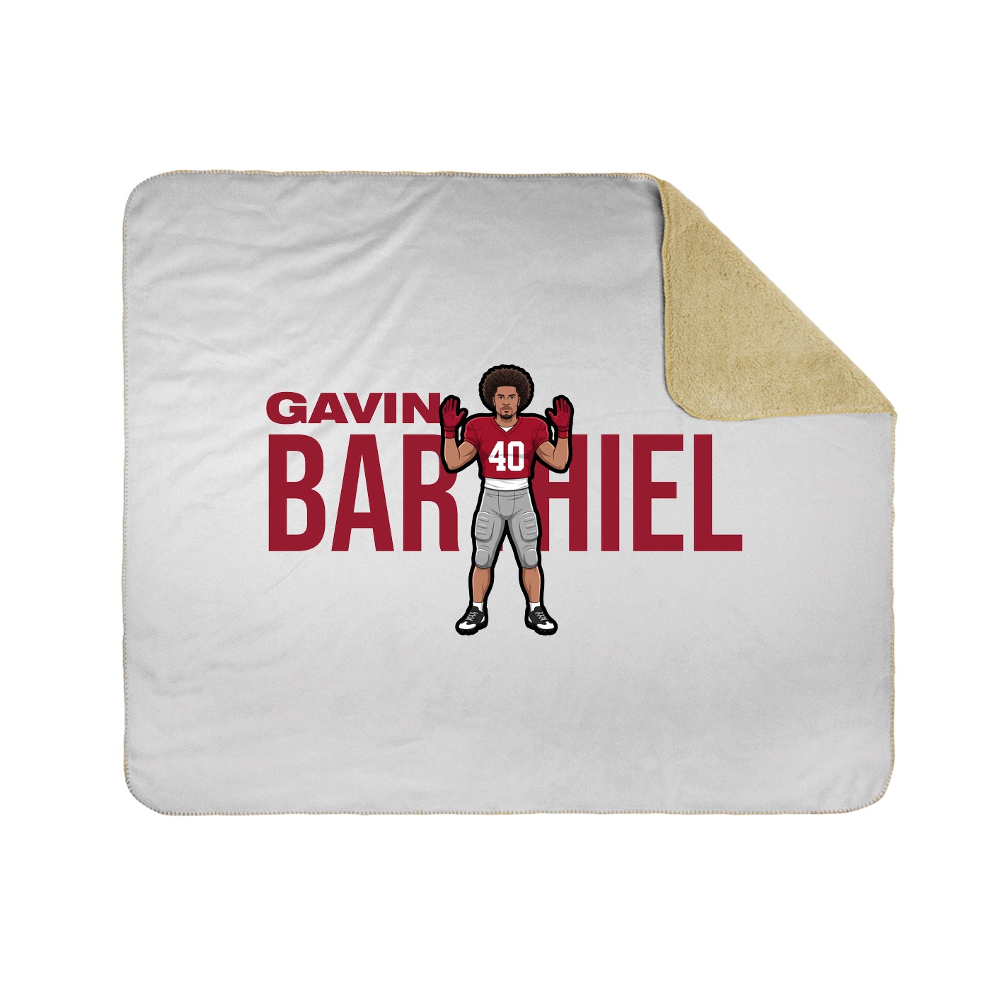 Throw Blanket — Player Name in White