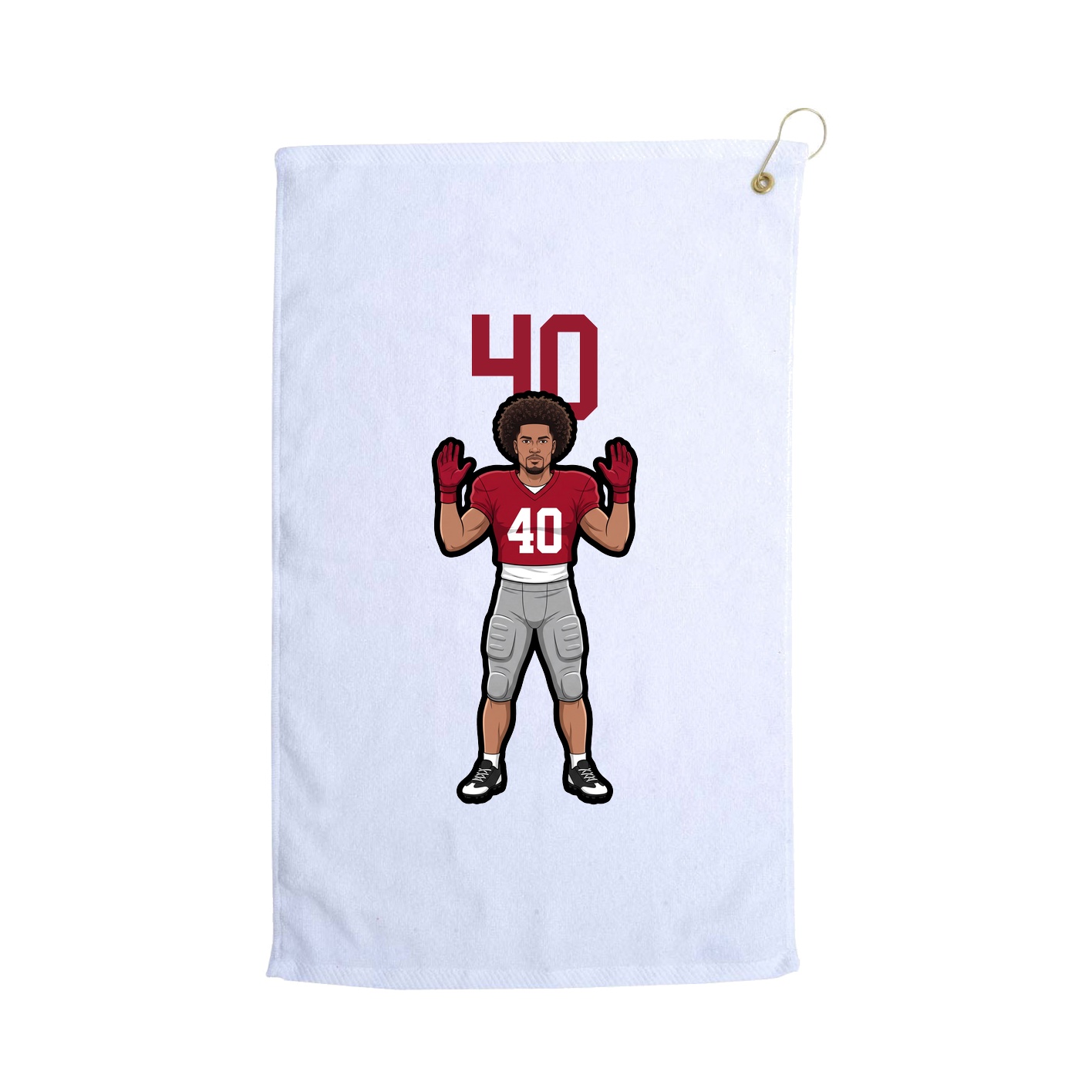 Golf Towel — Number Top in White