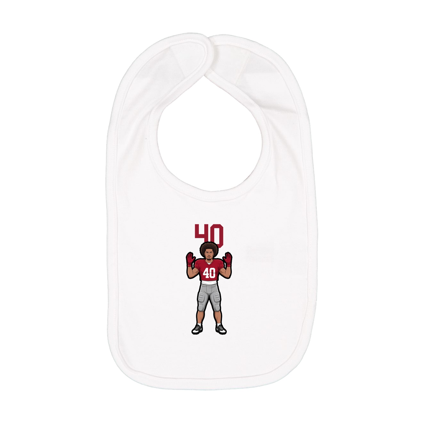 Infant Bib — Number Top in White