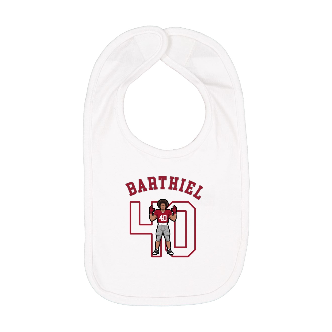 Infant Bib — Shirsey Arch in White