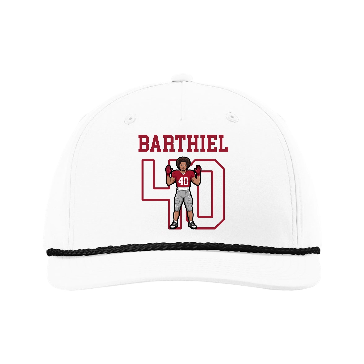 Five-Panel Classic Rope Cap — Shirsey in White