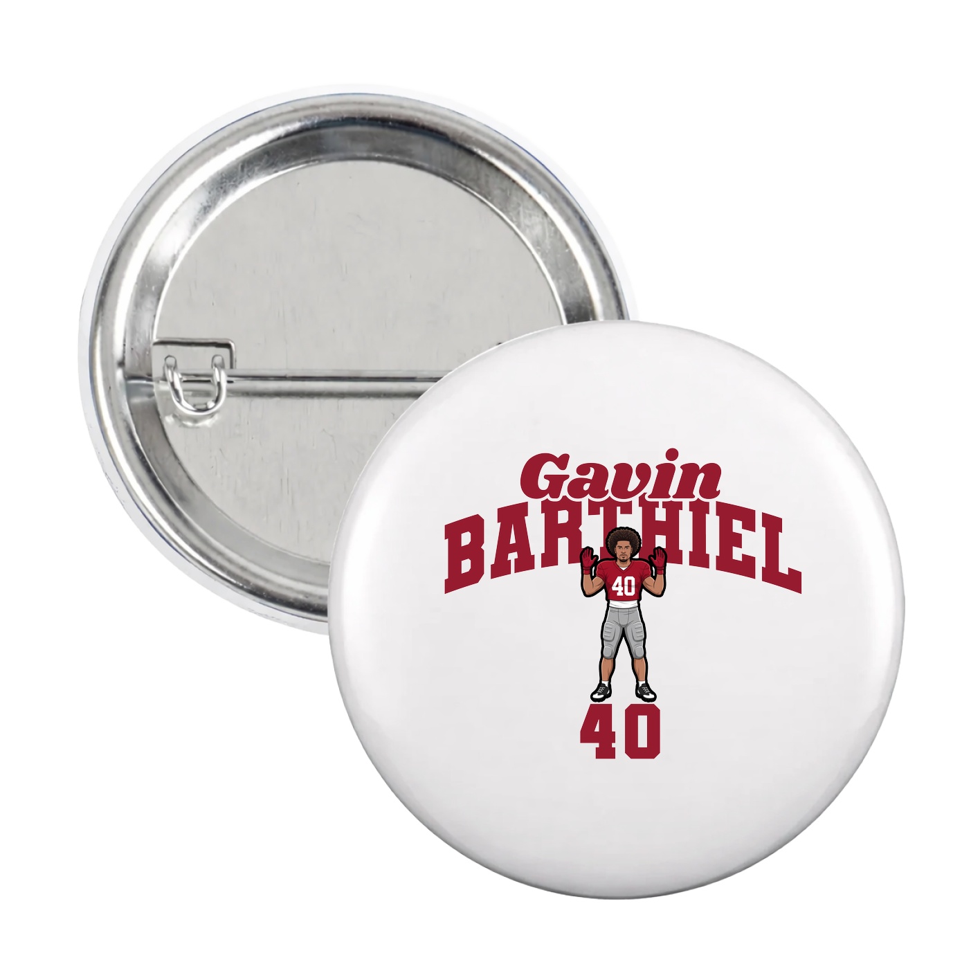 Game Day Button — Signature Arch in White