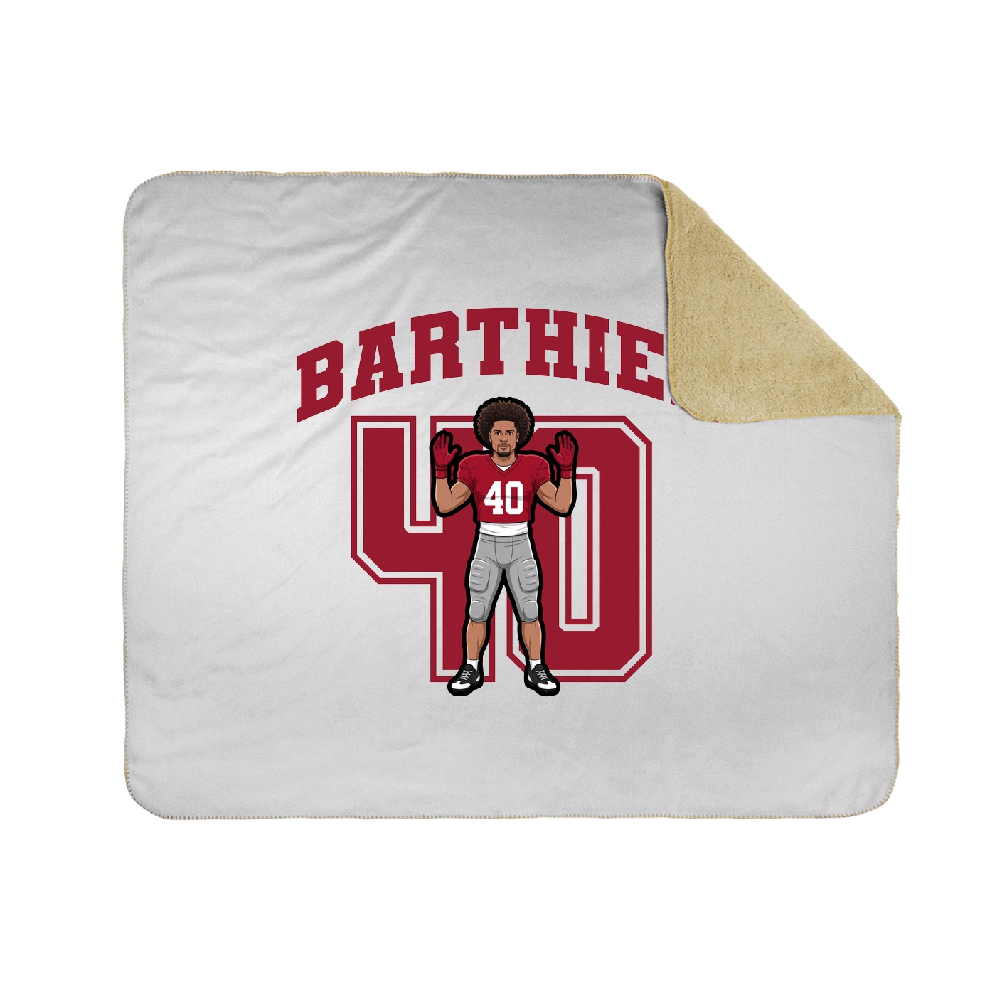 Throw Blanket — Number in White