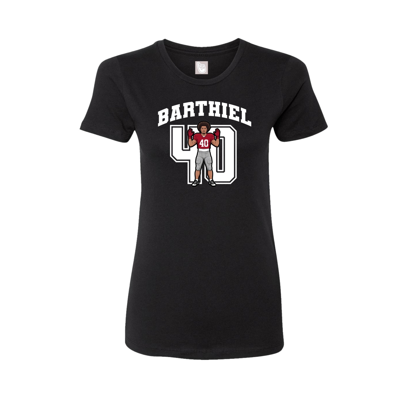 Fitted Women's Tee — Number in Black