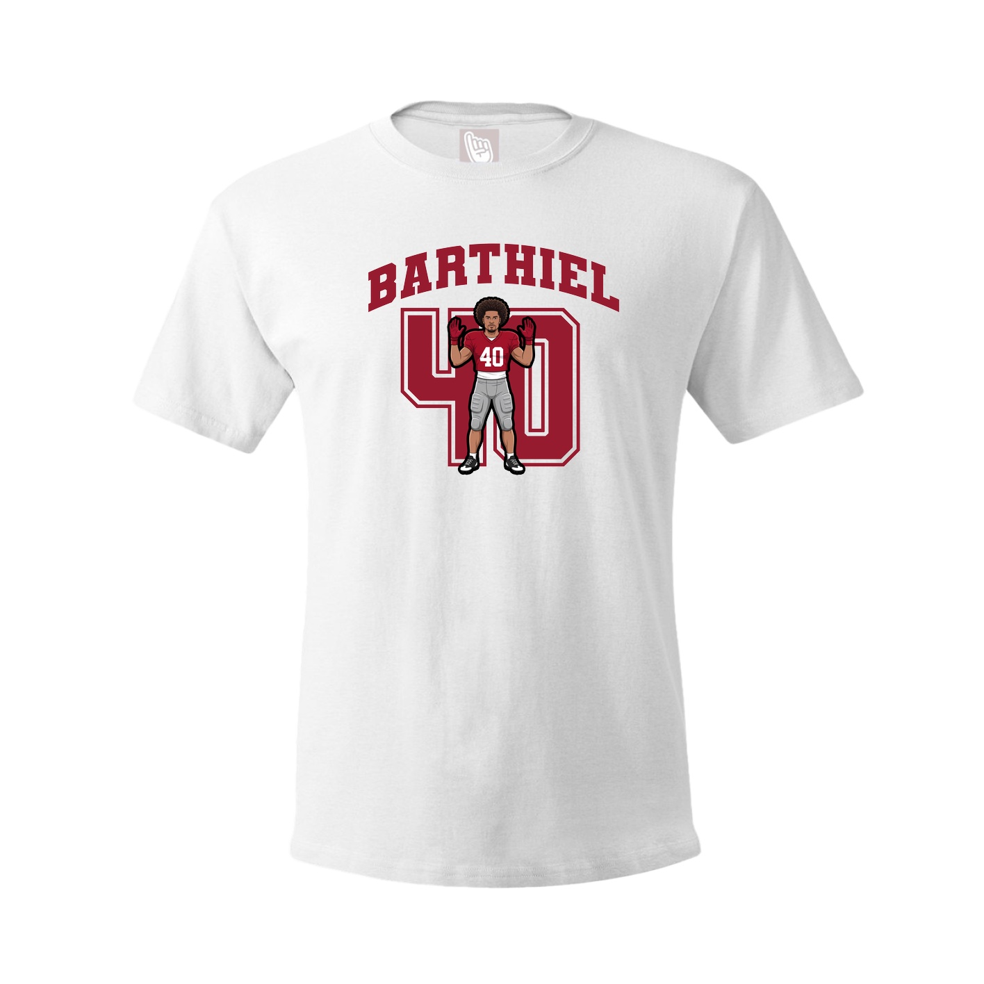 Youth Tee — Number in White