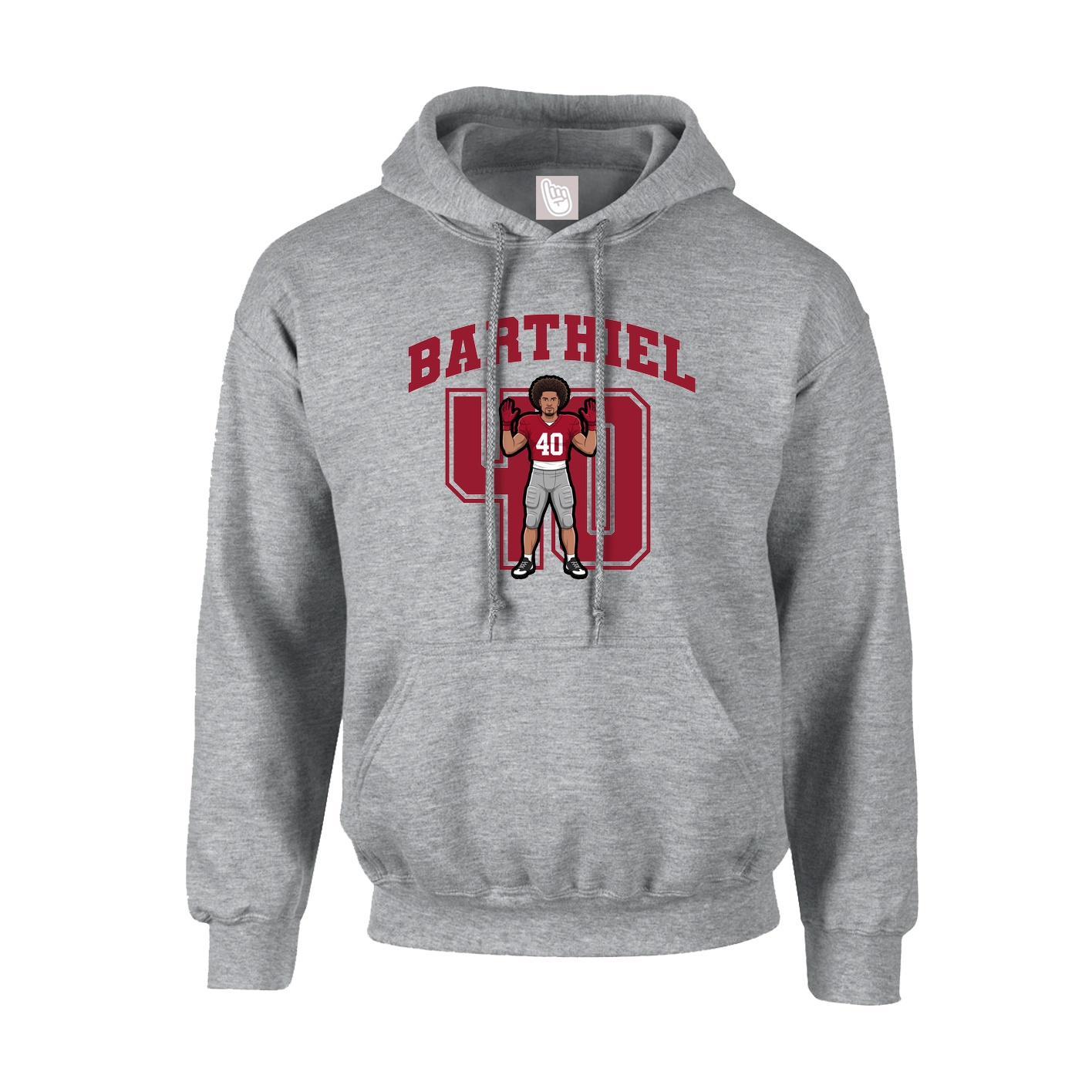 Hoodie — Number in Grey