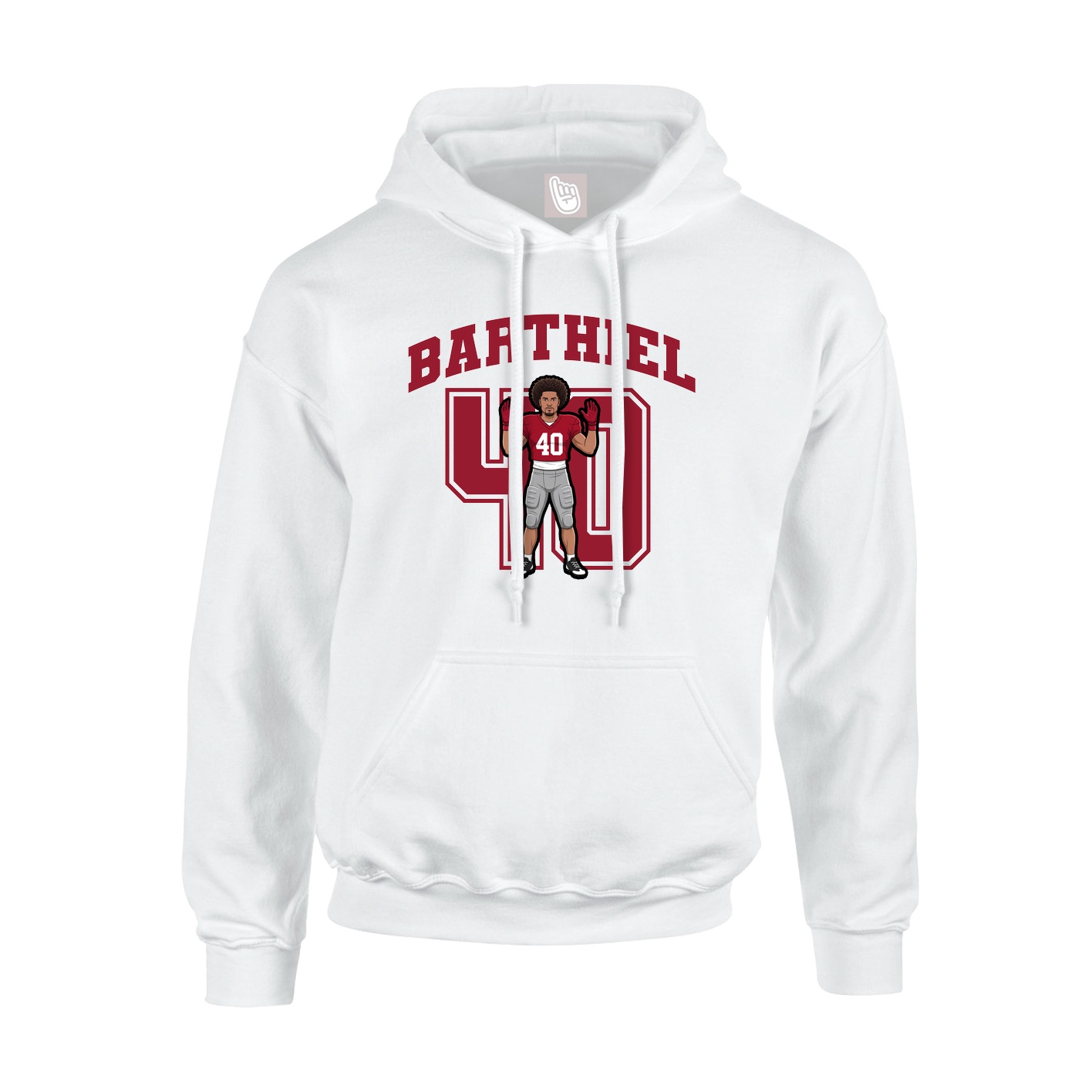 Youth Hoodie — Number in White