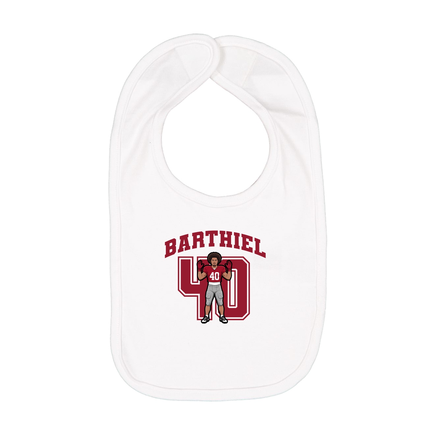 Infant Bib — Number in White