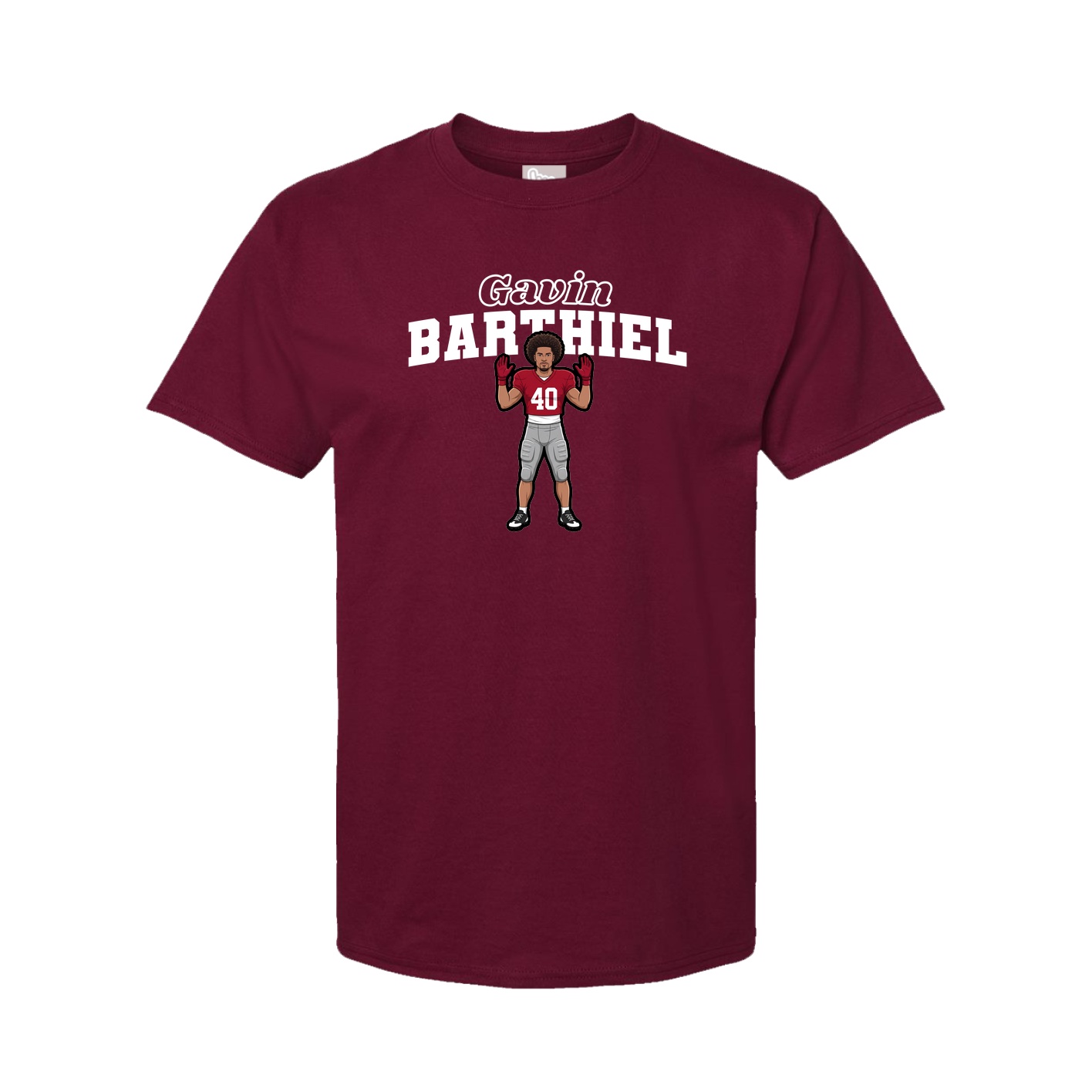 Youth Tee — Name Arch in Cardinal