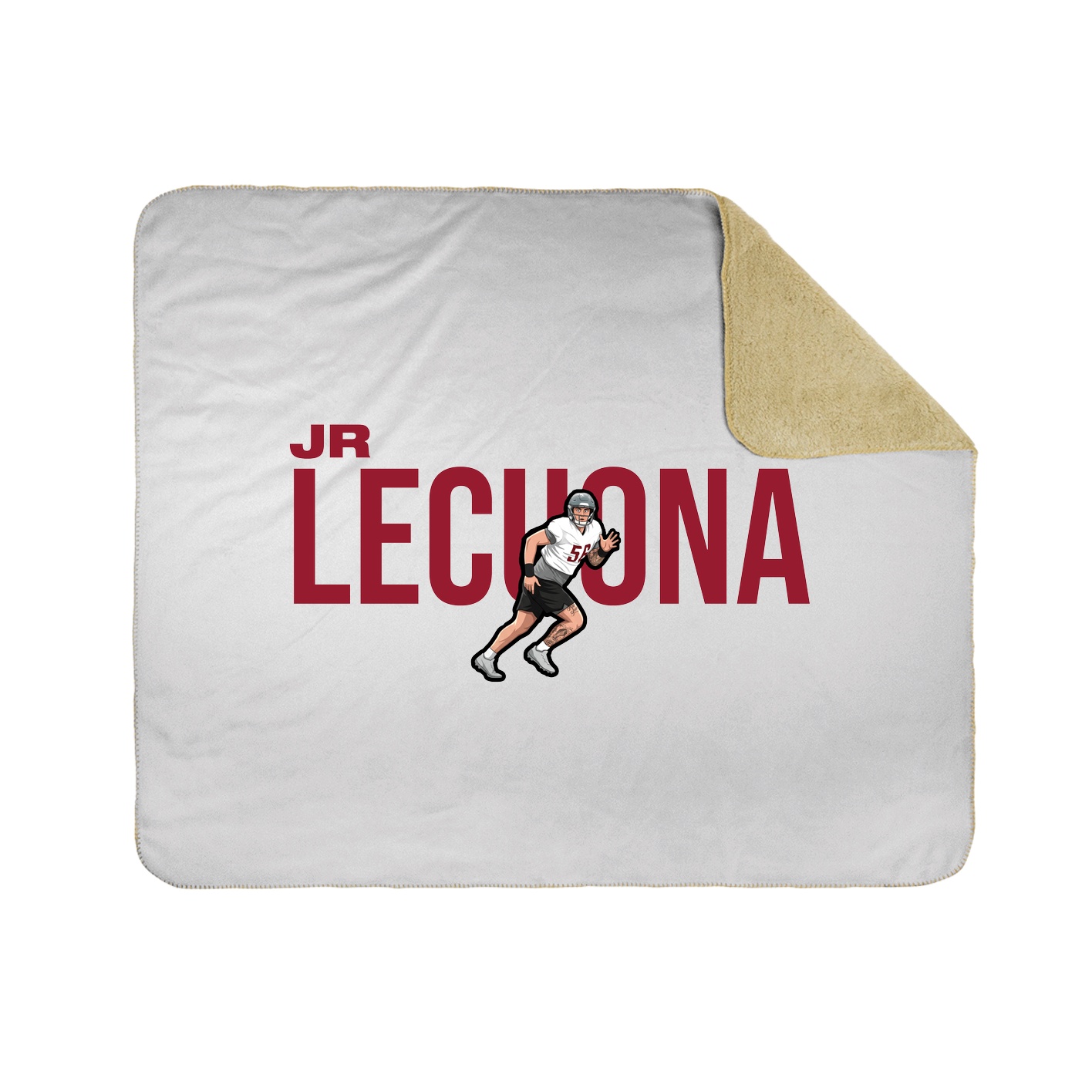 Throw Blanket — Player Name in White