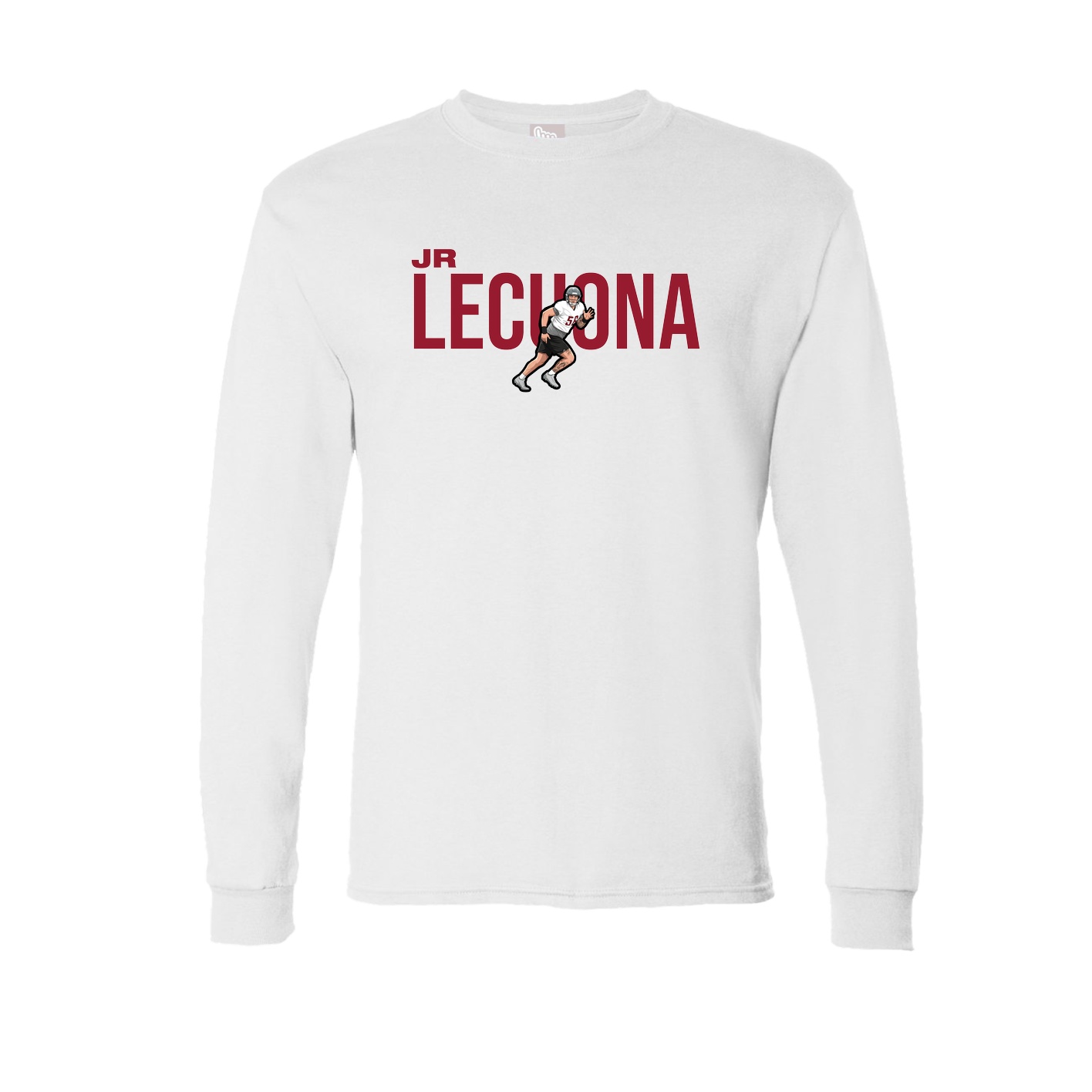 Long Sleeve Tee — Player Name in White