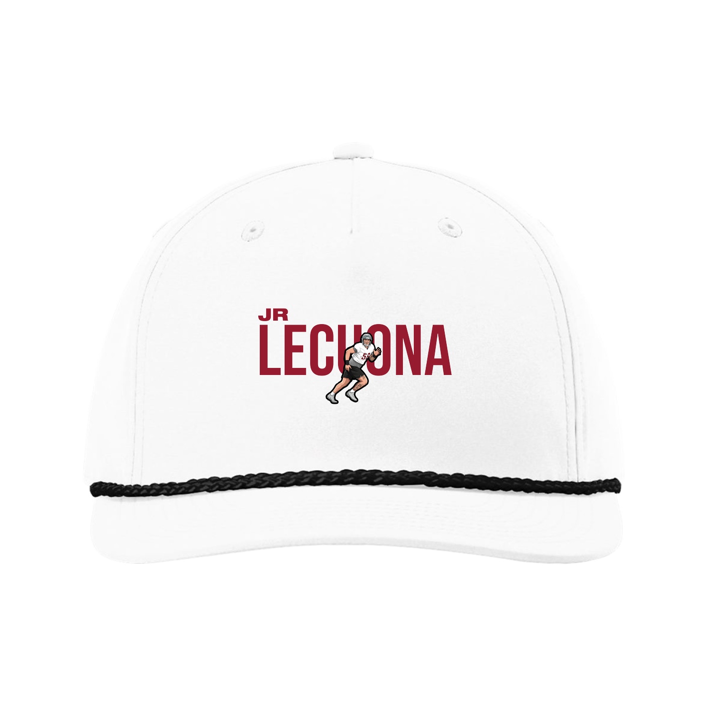 Five-Panel Classic Rope Cap — Player Name in White