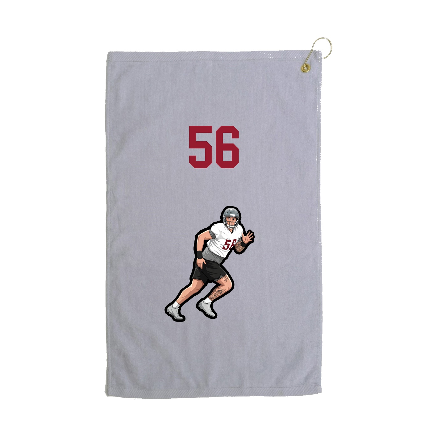 Golf Towel — Number Top in Grey