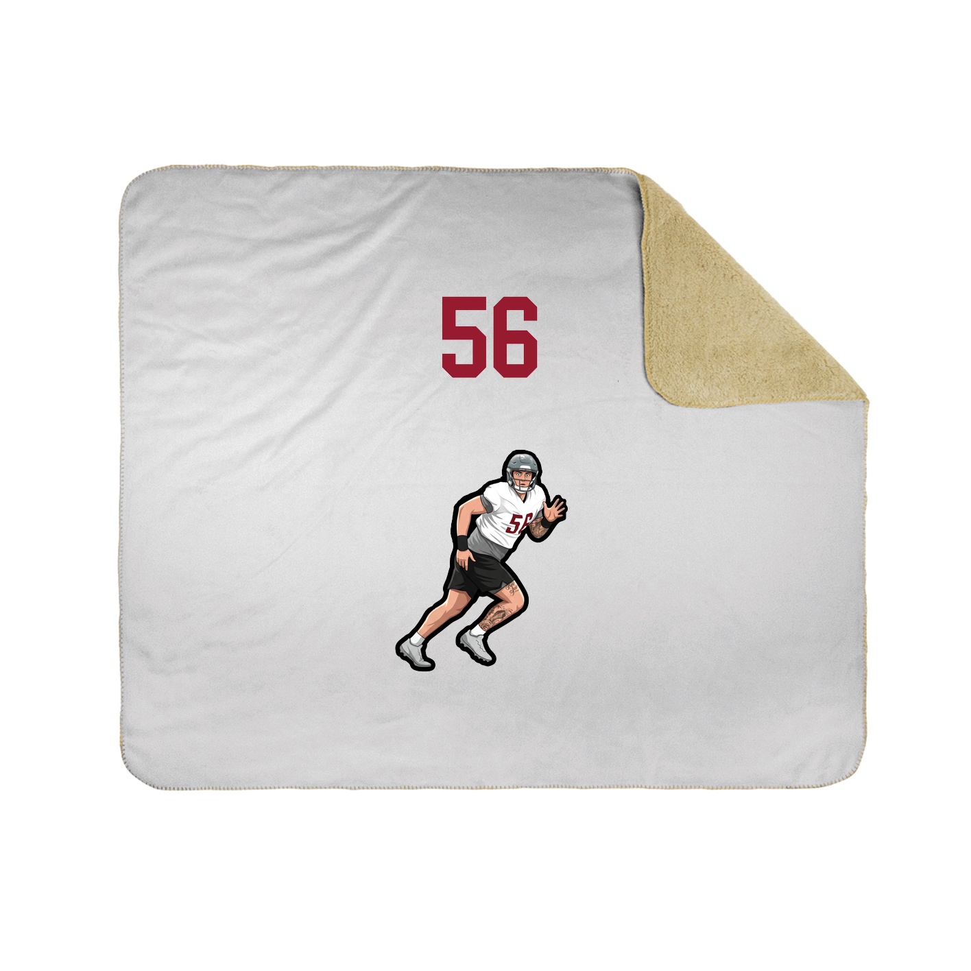 Throw Blanket — Number Top in White