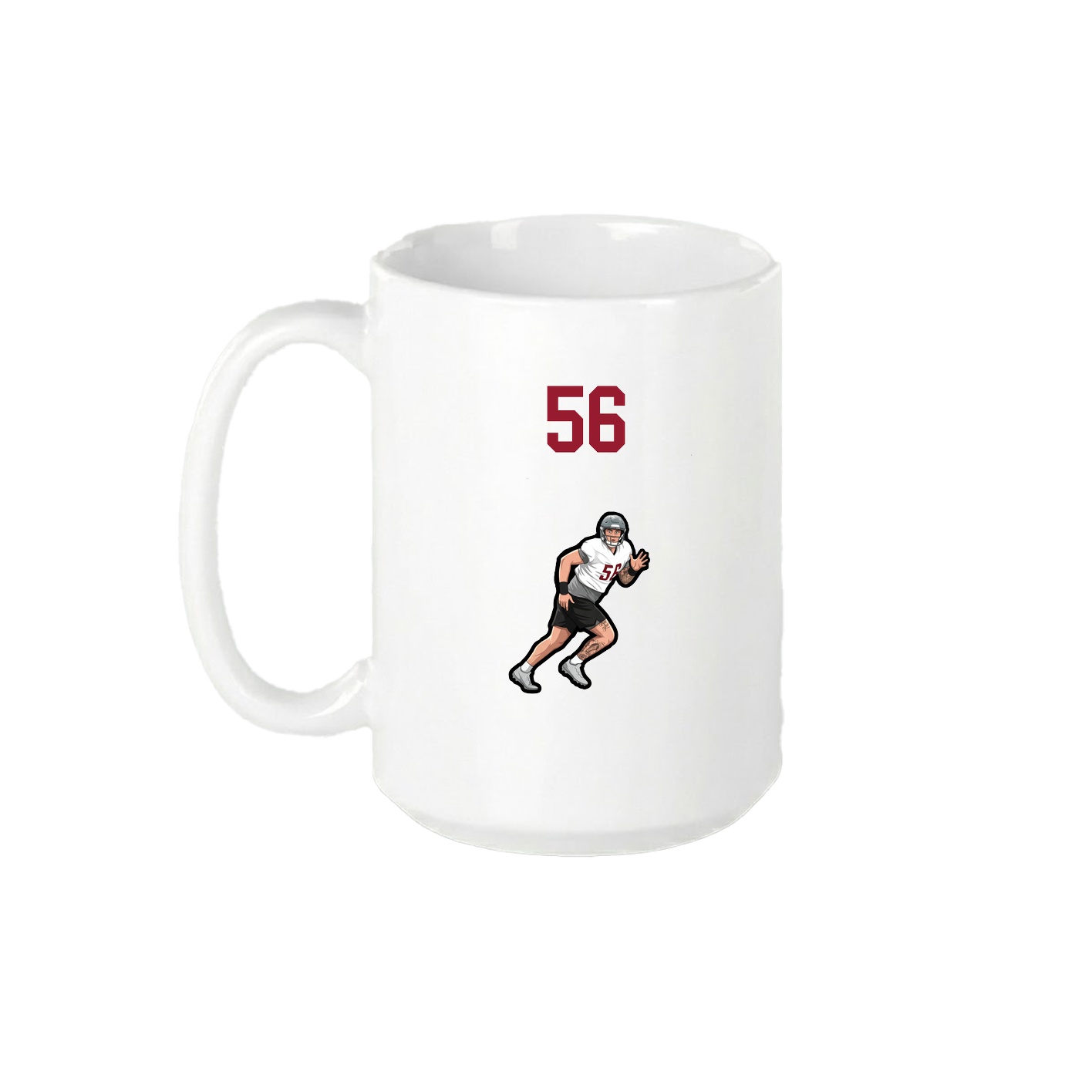 15oz Coffee Mug — Number Top in White