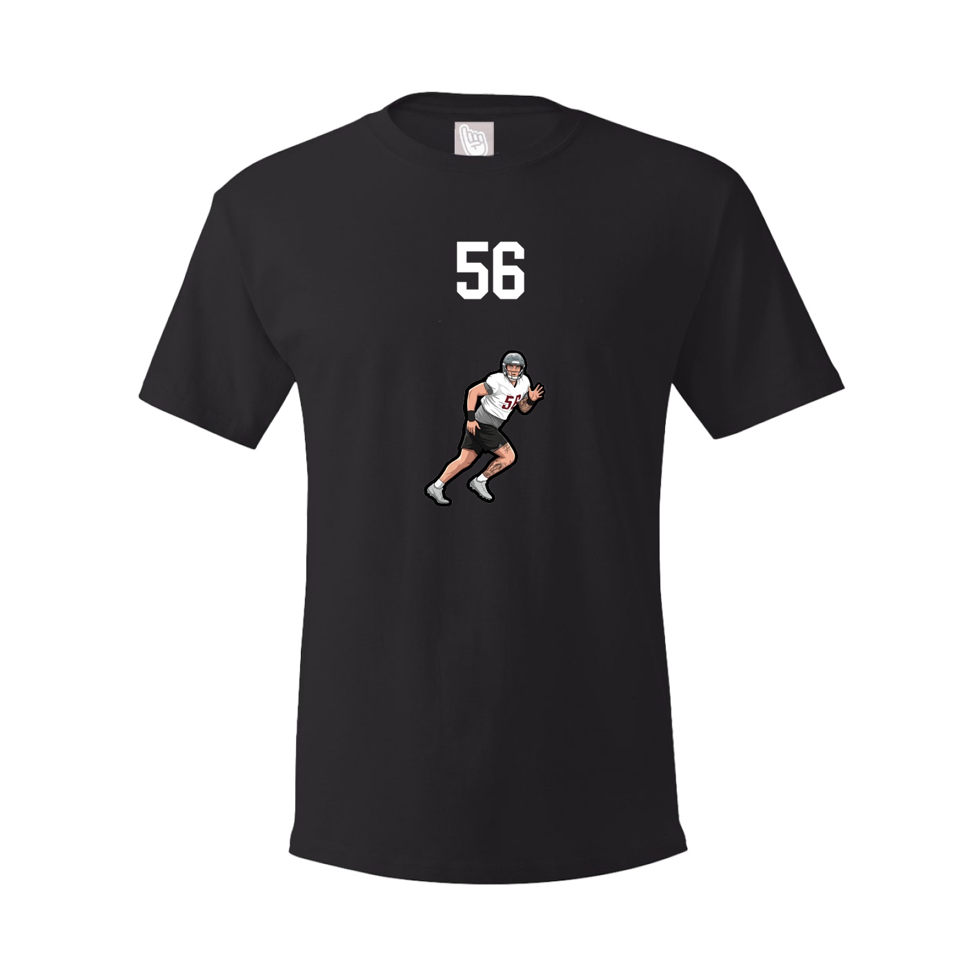Youth Tee — Number Top in Black