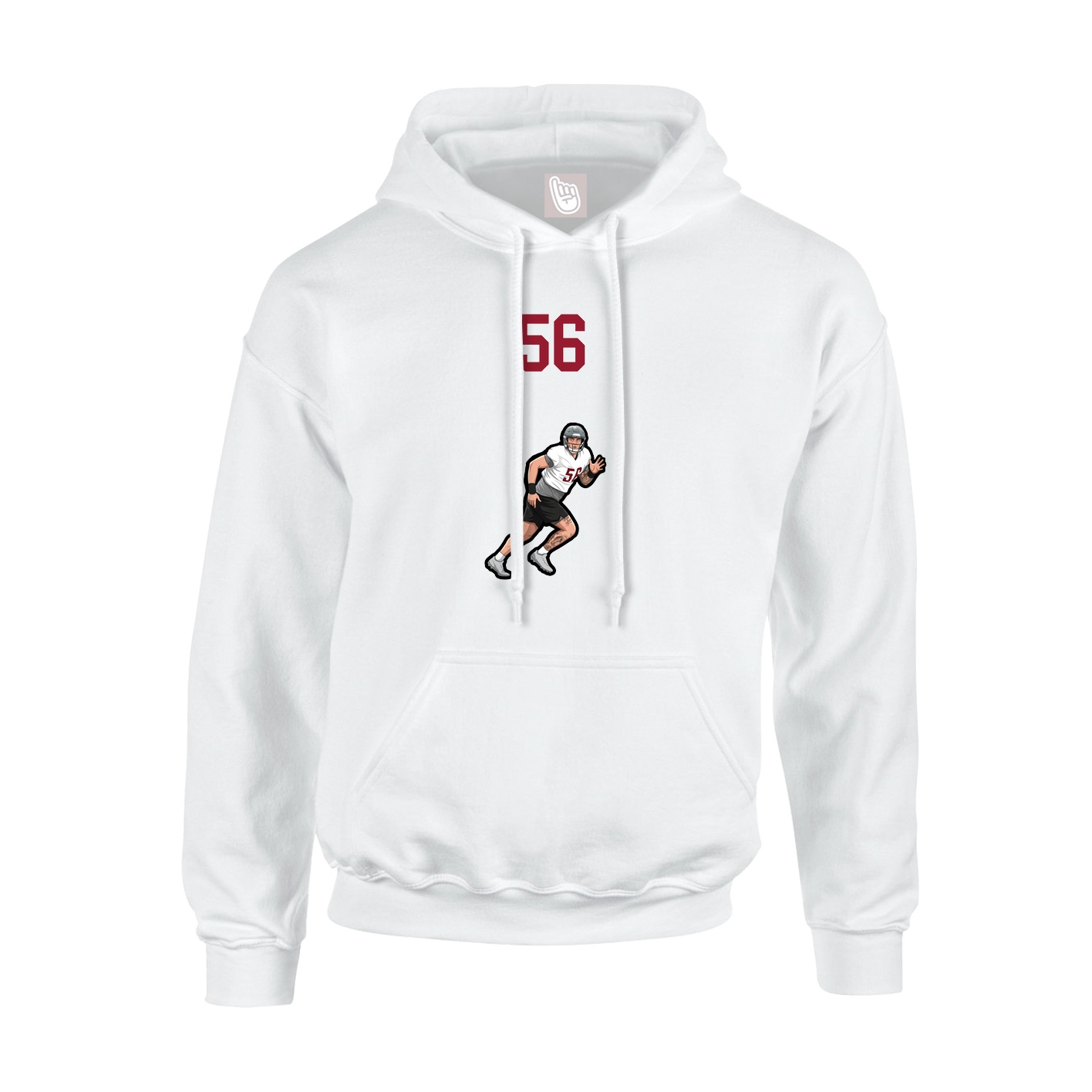 Hoodie — Number Top in White