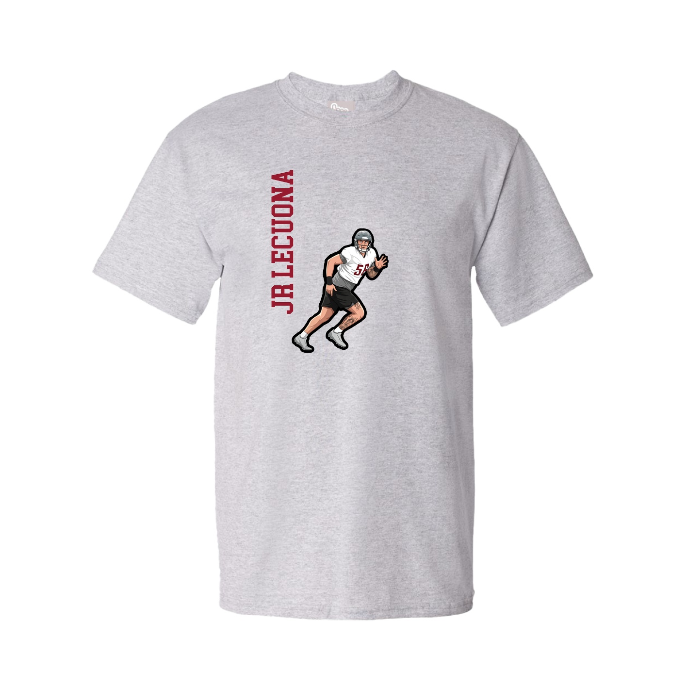 Tee — Name Vertical in Grey