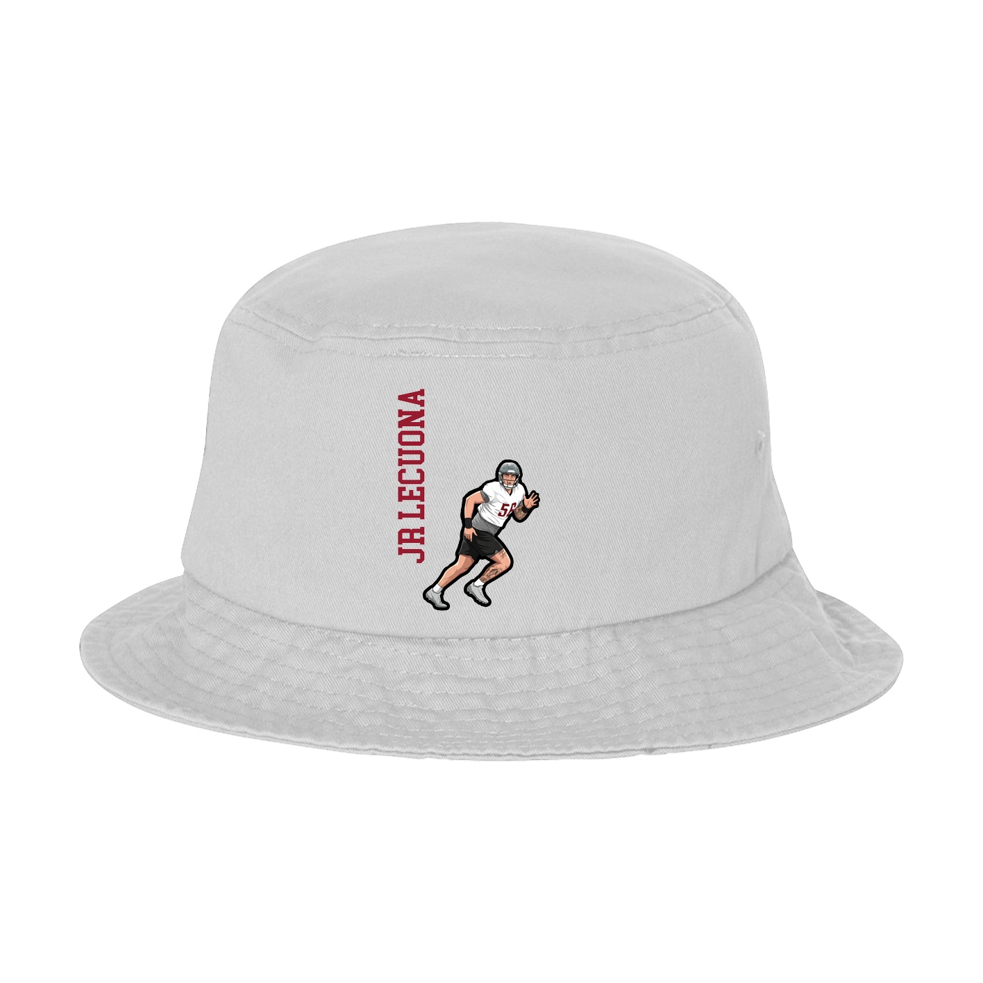Bucket Cap — Name Vertical in White