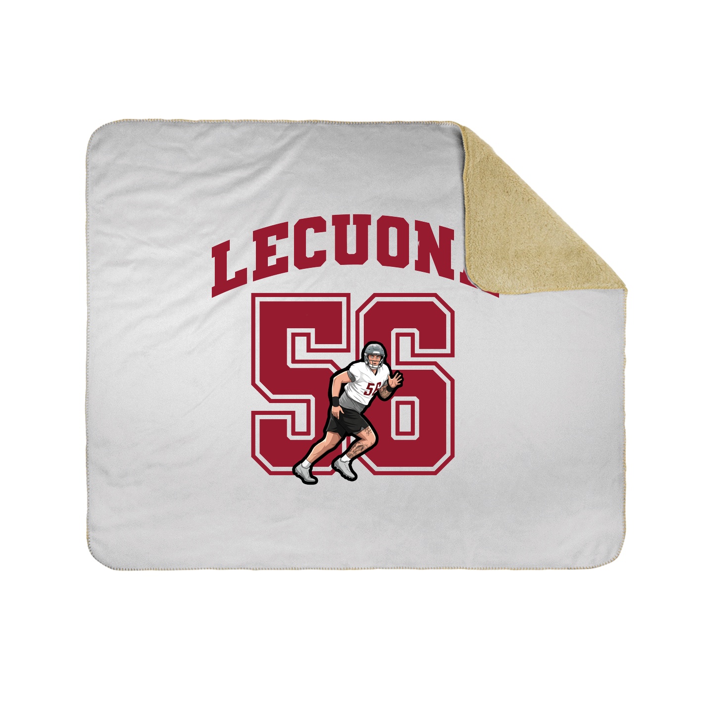Throw Blanket — Number in White