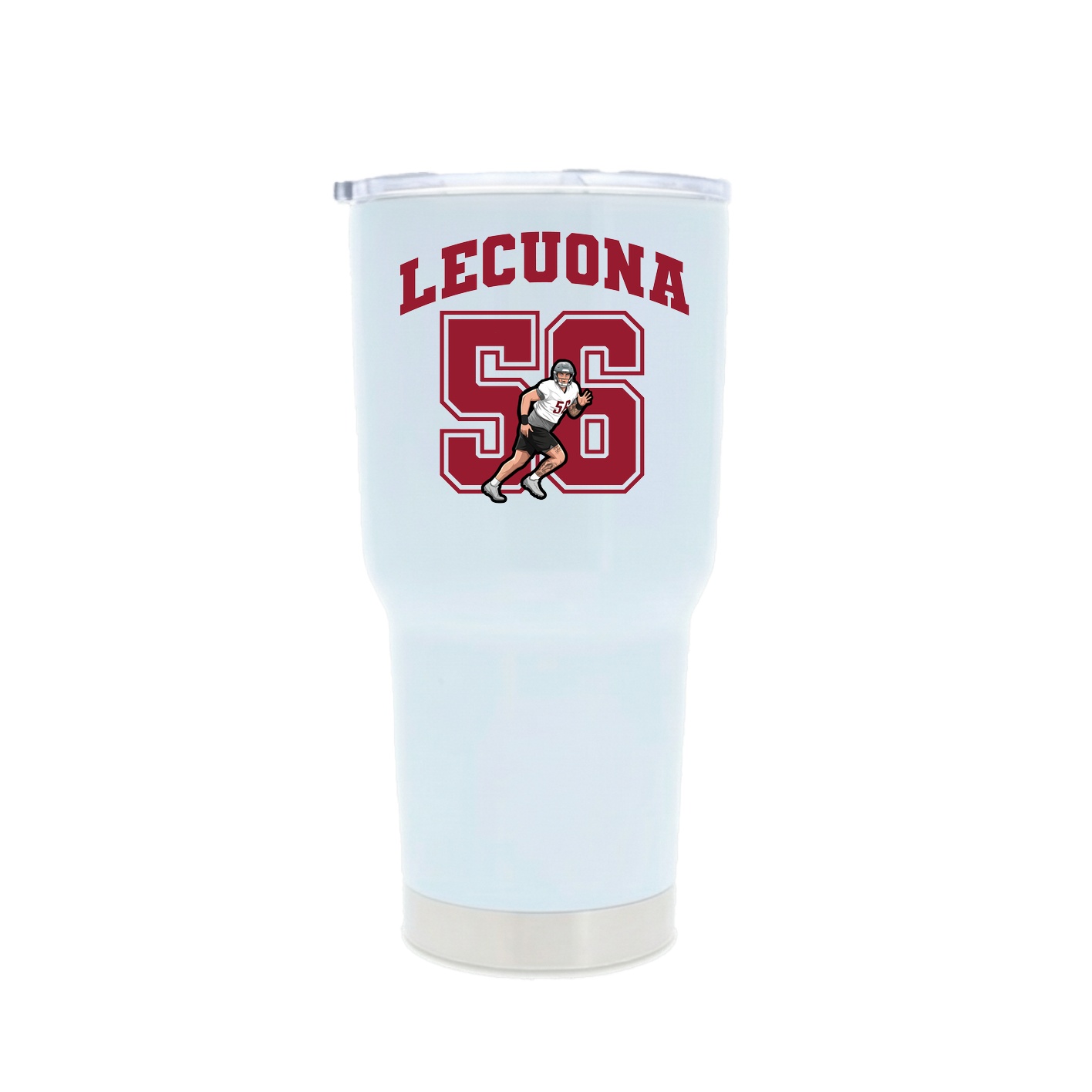 30oz Stainless Steel Tumbler — Number in White