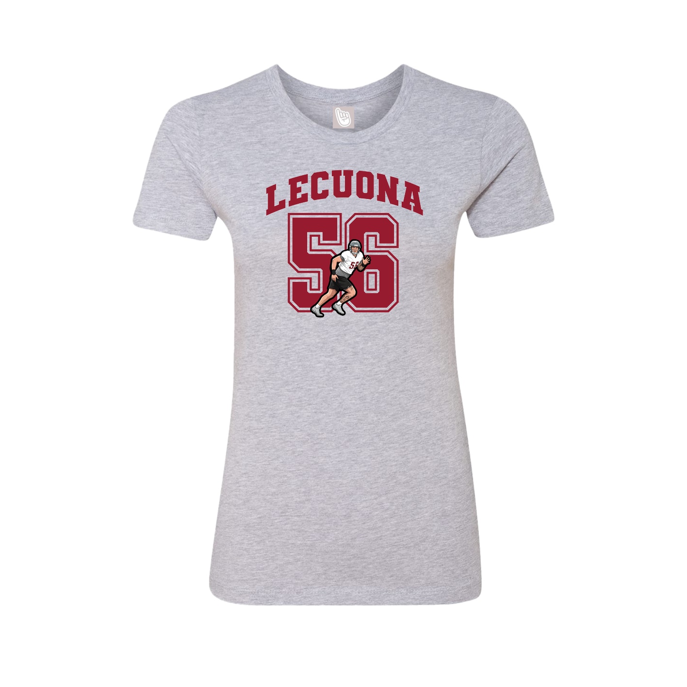 Fitted Women's Tee — Number in Grey