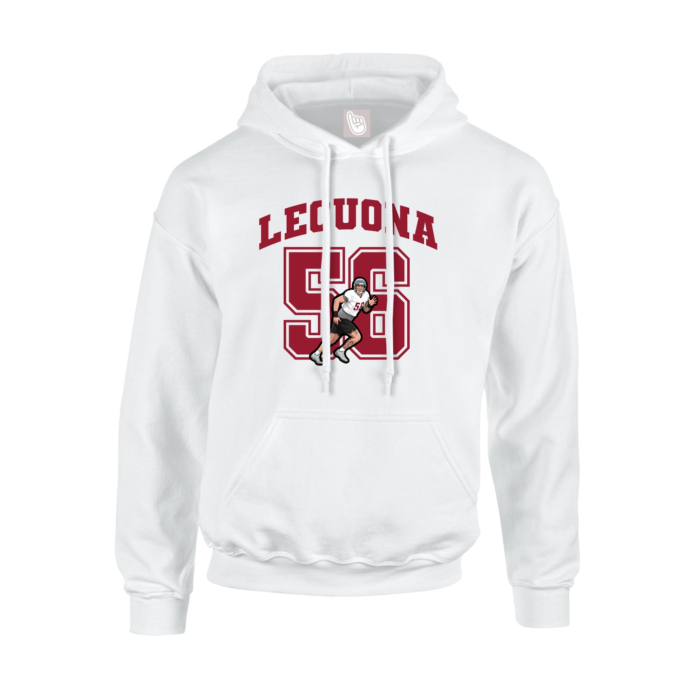 Hoodie — Number in White