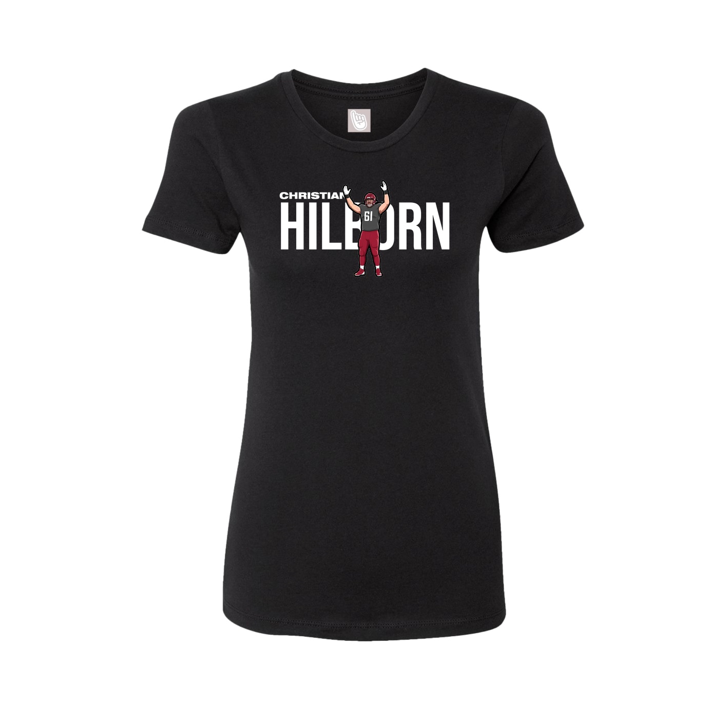 Fitted Women's Tee — Player Name in Black