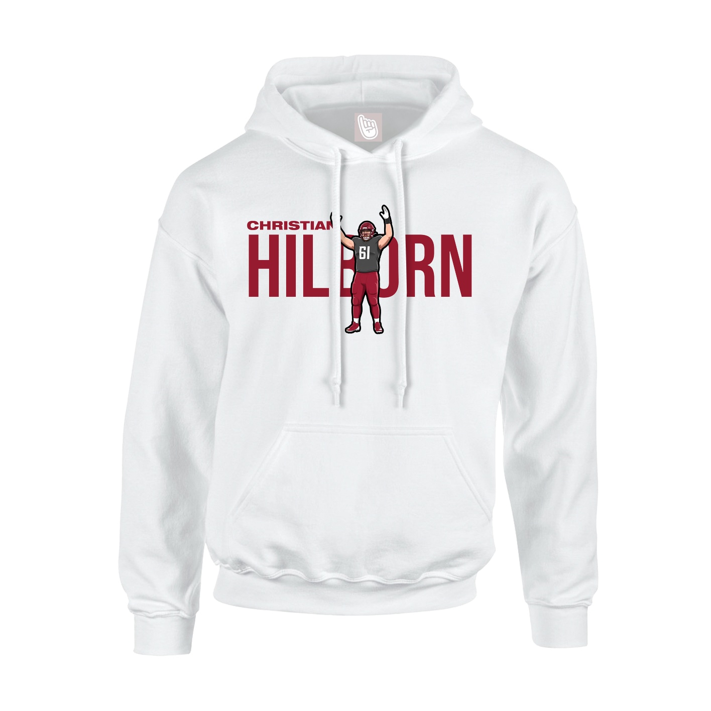 Youth Hoodie — Player Name in White